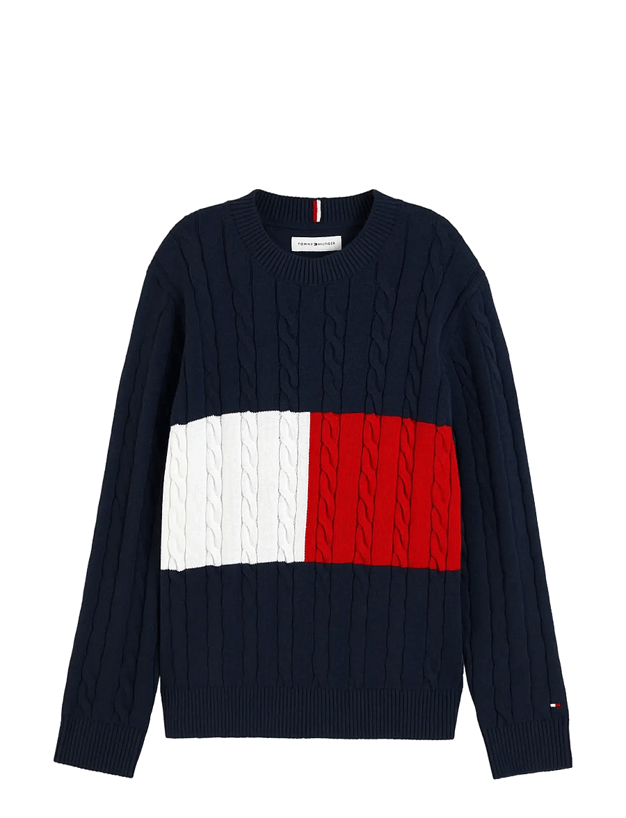 Tommy Hilfiger - COTTON CABLE SWEATER - pullover - blue flag - 1