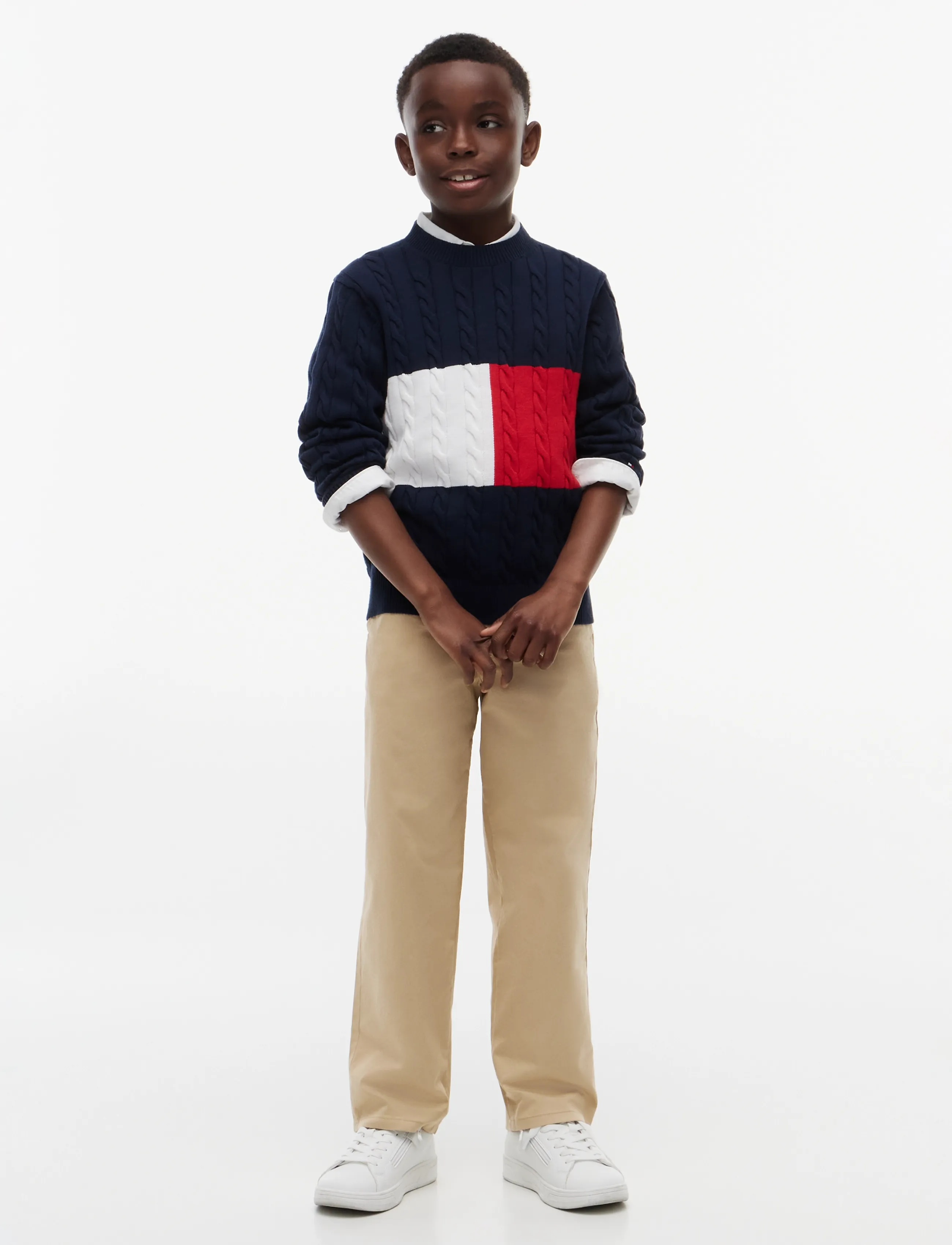 Tommy Hilfiger - COTTON CABLE SWEATER - pullover - blue flag - 4