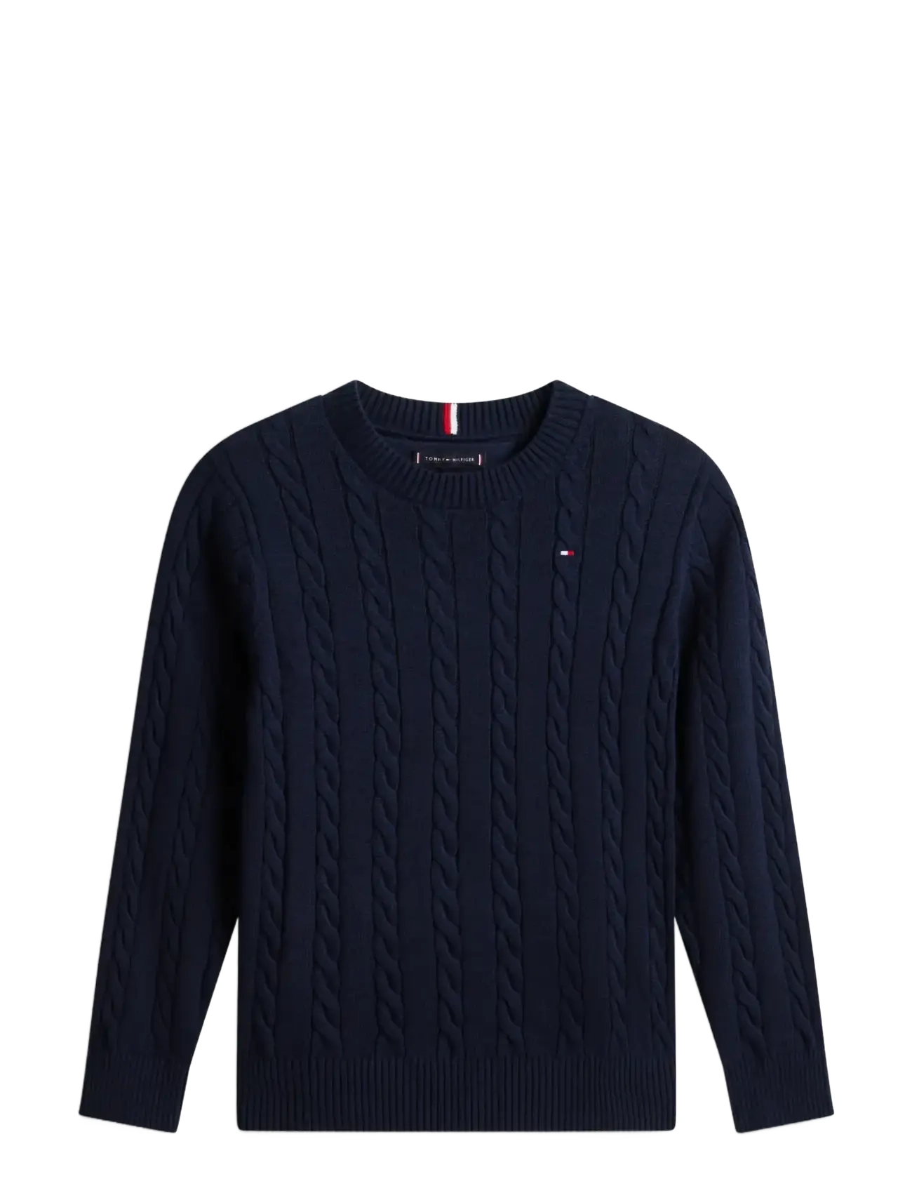 Tommy Hilfiger COTTON CABLE SWEATER - Uus - DARK BLUE / navy
