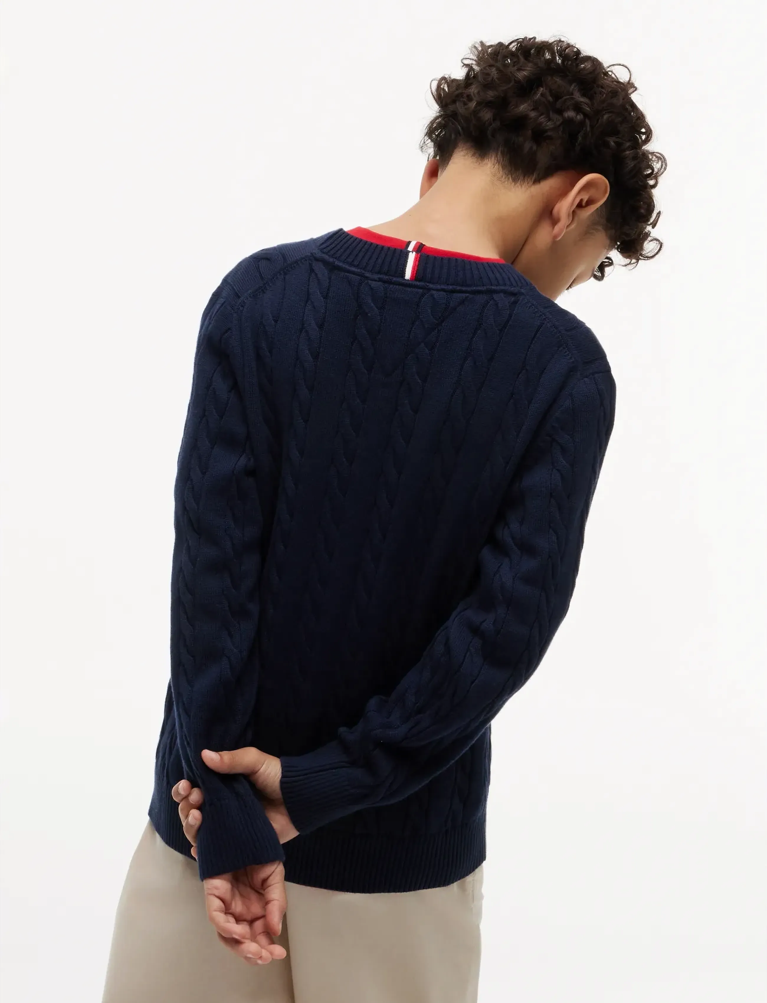 Tommy Hilfiger - COTTON CABLE SWEATER - trøjer - dark blue - 2
