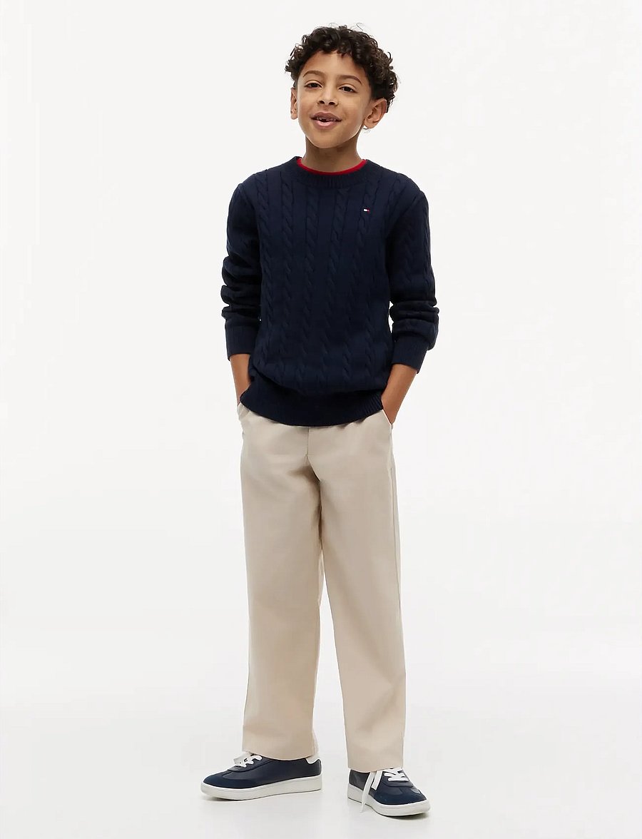 Tommy Hilfiger - COTTON CABLE SWEATER - pullover - dark blue - 4