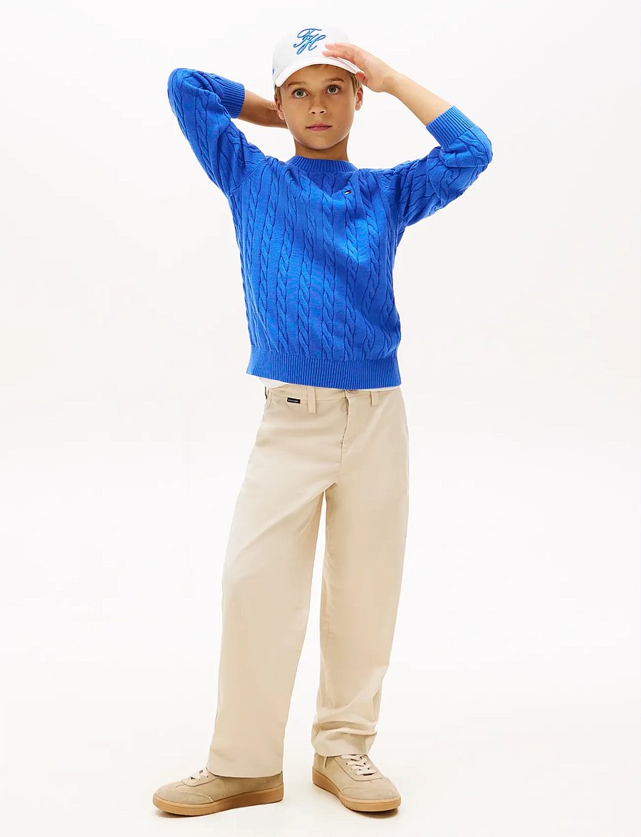 Tommy Hilfiger - COTTON CABLE SWEATER - džemprid - empire blue - 3