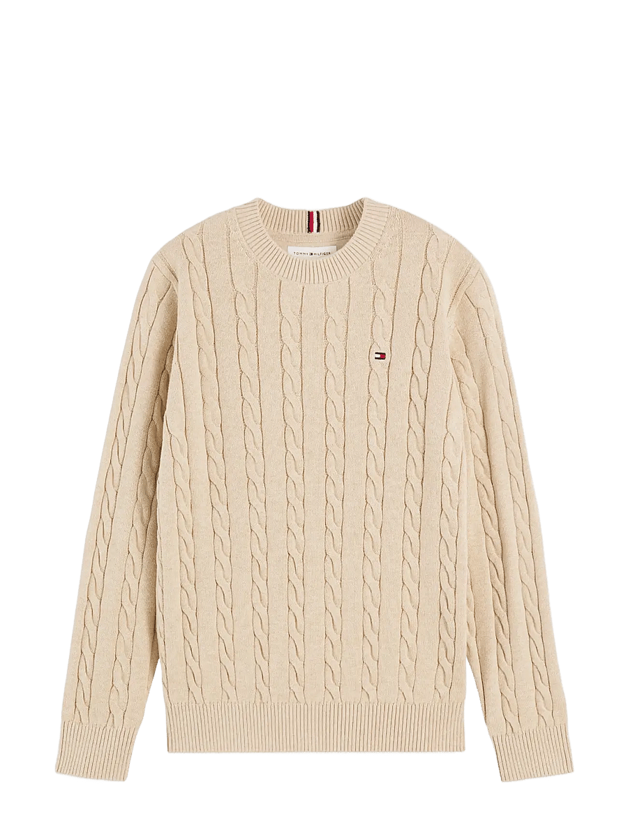 Tommy Hilfiger - COTTON CABLE SWEATER - pullover - gentle gold htr - 1