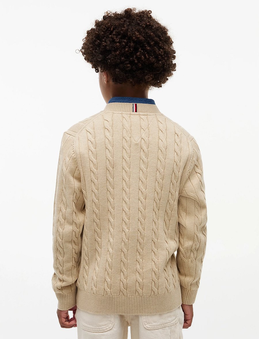 Tommy Hilfiger - COTTON CABLE SWEATER - pullover - gentle gold htr - 2