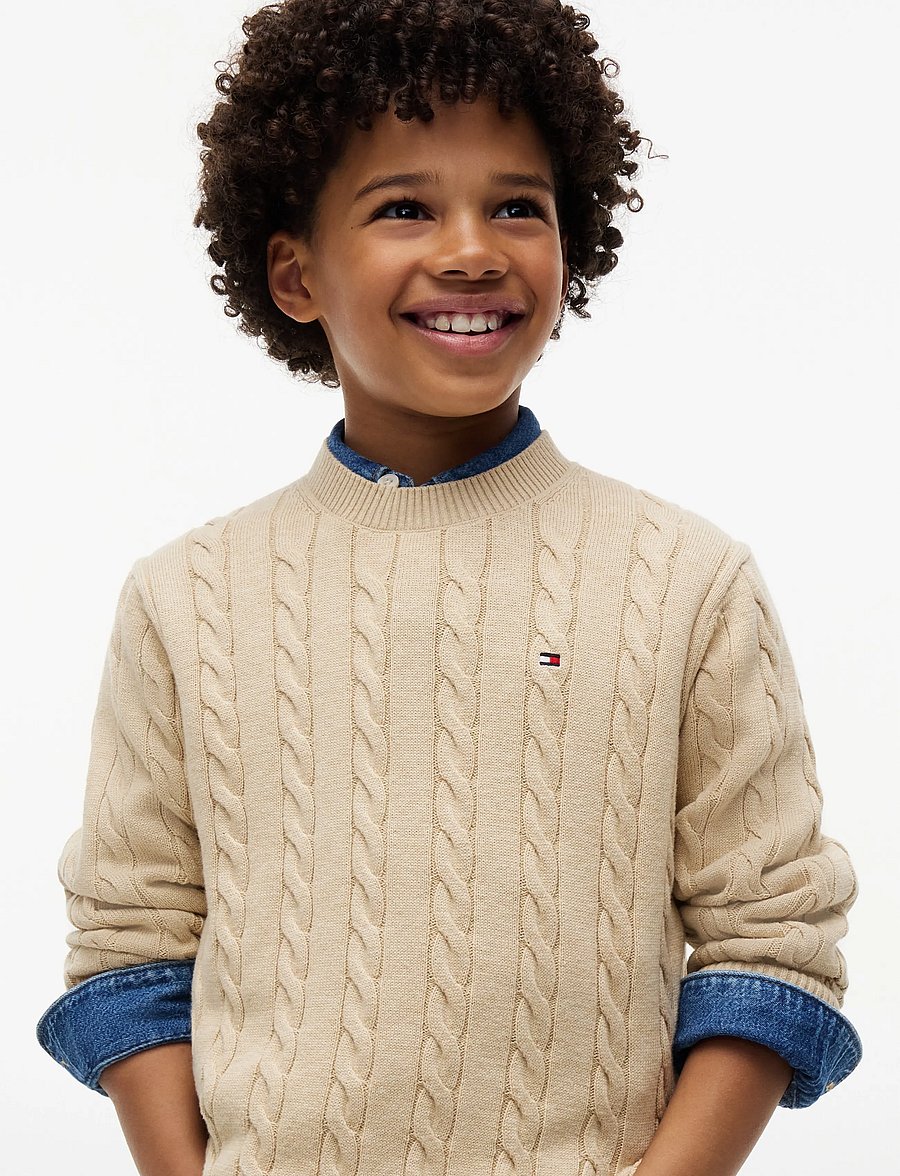 Tommy Hilfiger - COTTON CABLE SWEATER - pullover - gentle gold htr - 3