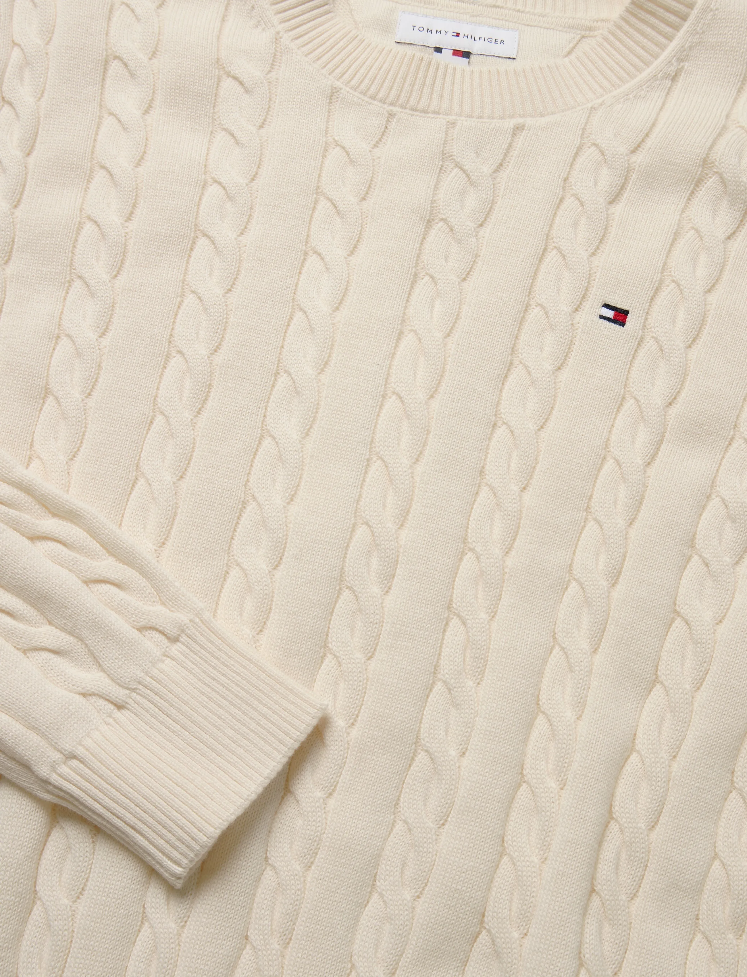 Tommy Hilfiger - COTTON CABLE SWEATER - pullover - ivory petal - 5