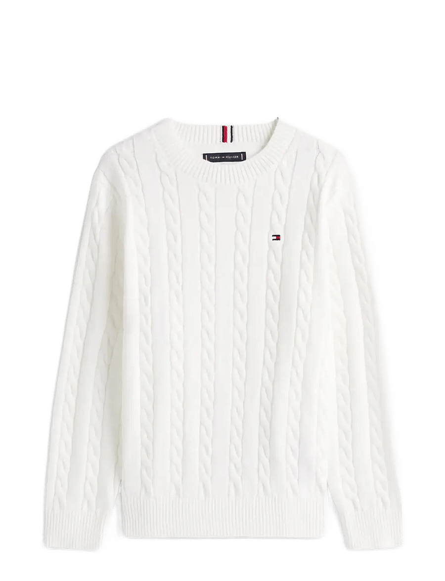 Tommy Hilfiger - COTTON CABLE SWEATER - pullover - ivory silk - 1