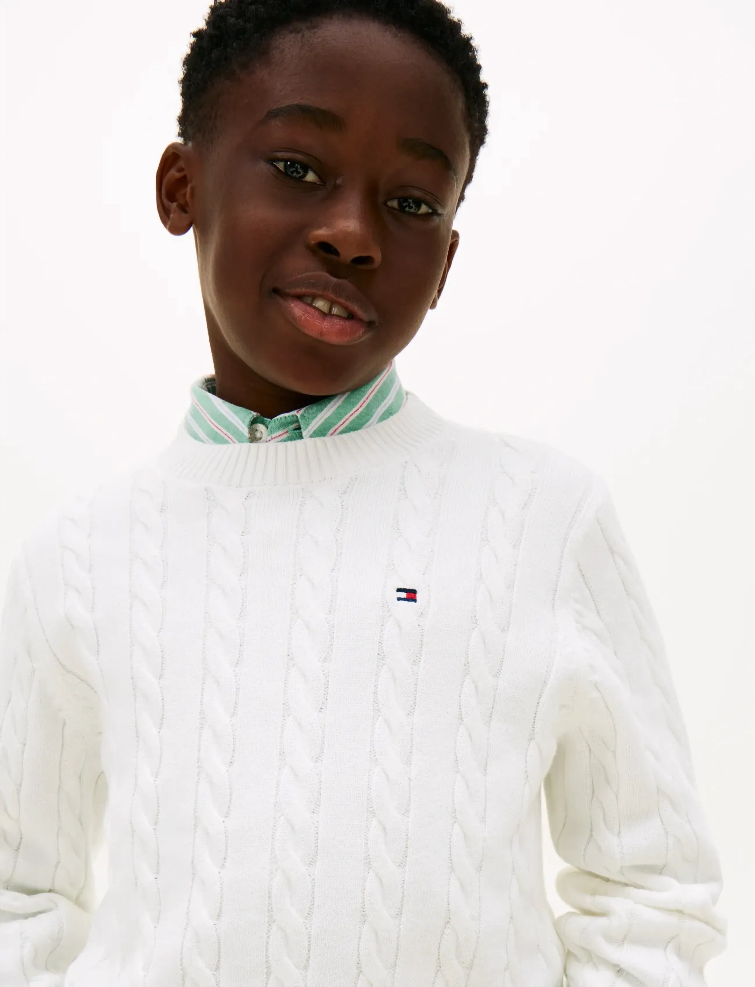 Tommy Hilfiger - COTTON CABLE SWEATER - pullover - ivory silk - 4