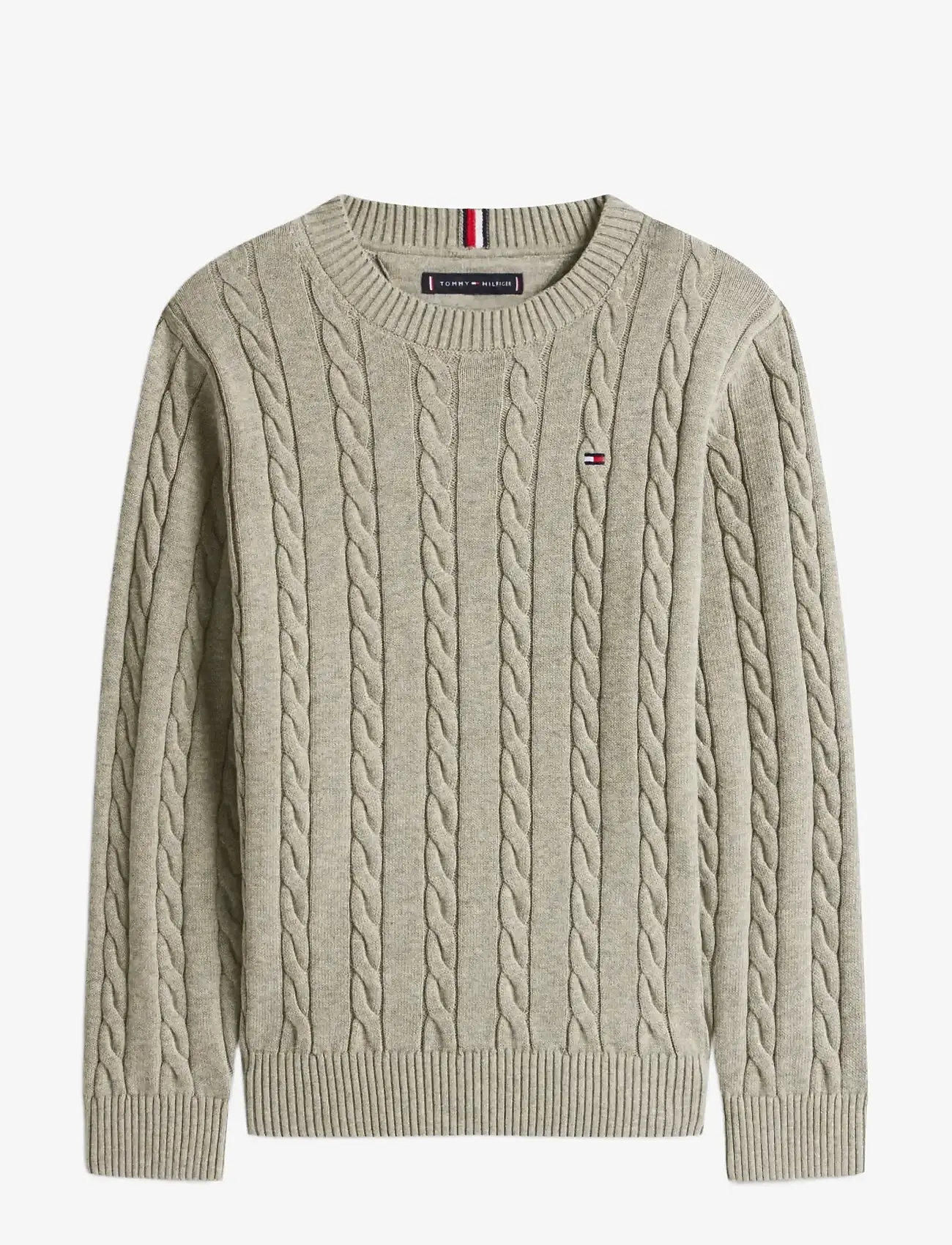 Tommy Hilfiger - COTTON CABLE SWEATER - trøjer - mid grey heather - 1