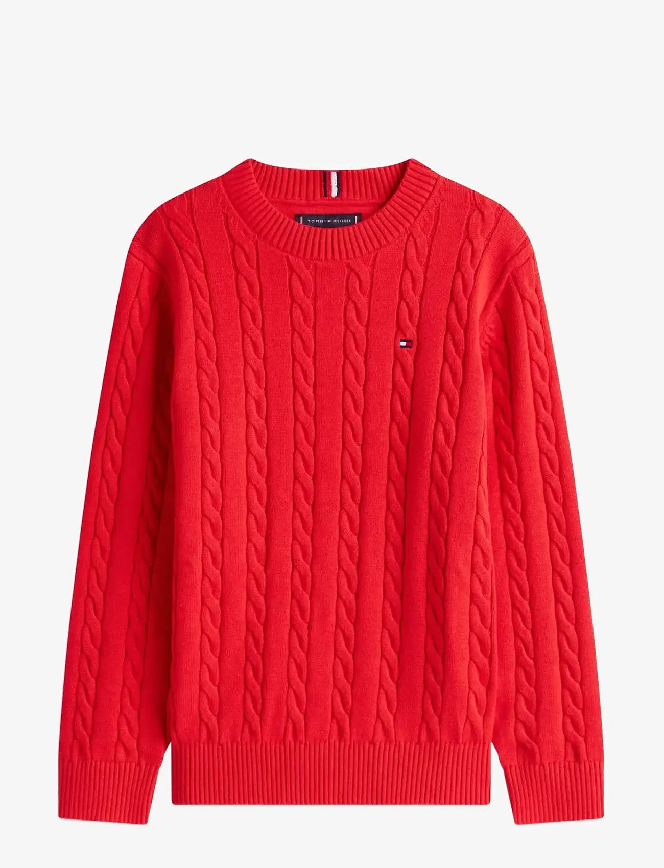 Tommy Hilfiger - COTTON CABLE SWEATER - trøjer - rapid red - 1