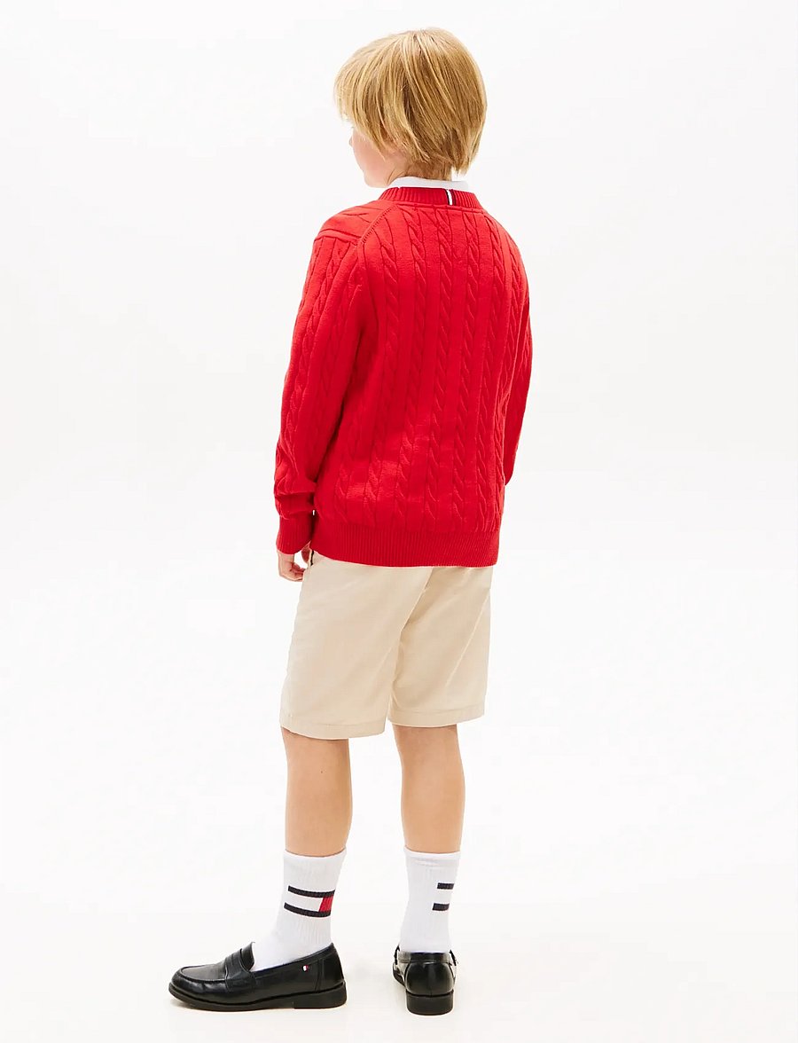 Tommy Hilfiger - COTTON CABLE SWEATER - trøjer - rapid red - 2