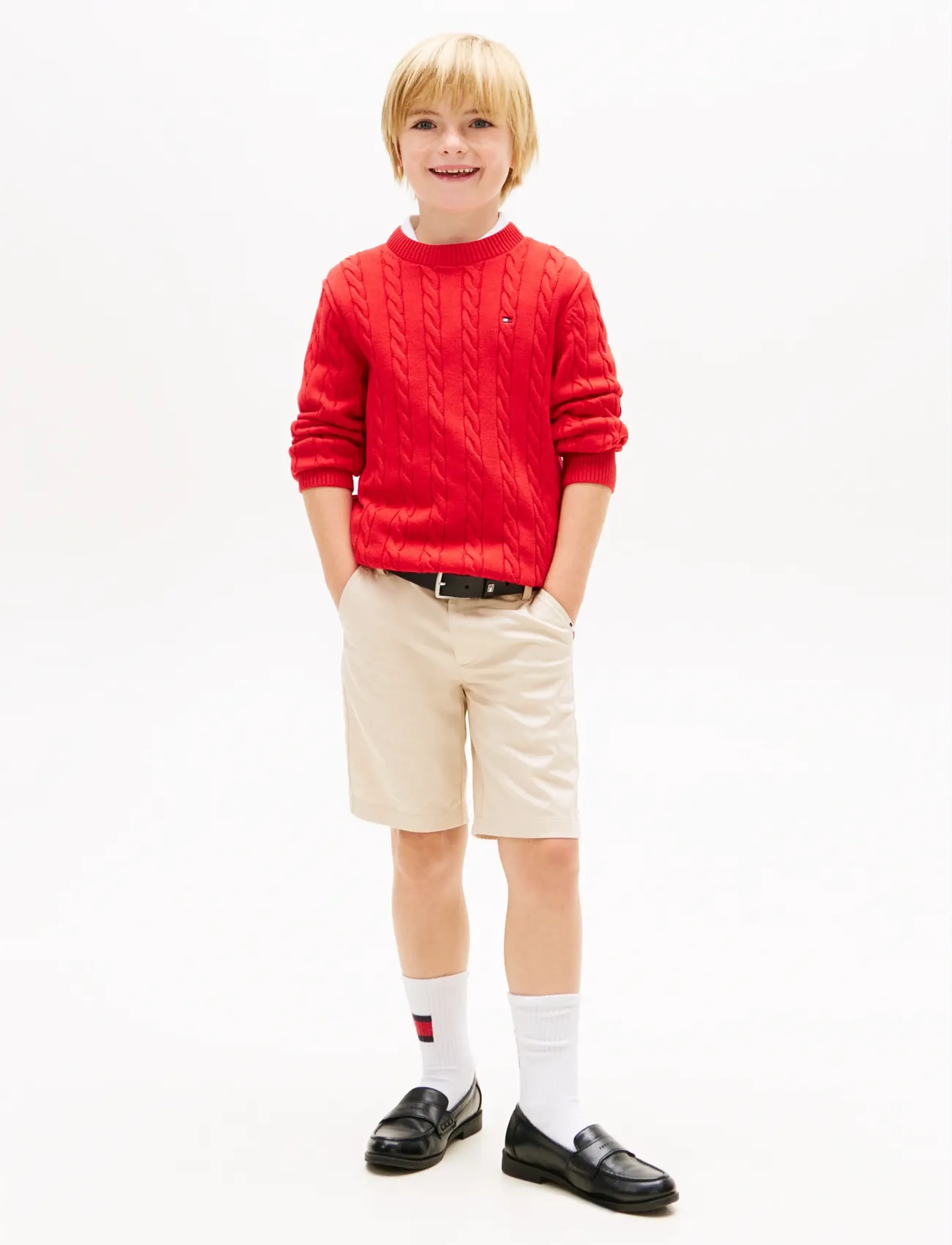 Tommy Hilfiger - COTTON CABLE SWEATER - stickade tröjor - rapid red - 3