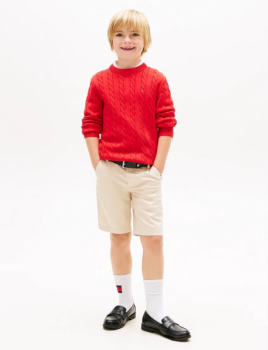 Tommy Hilfiger - COTTON CABLE SWEATER - trøjer - rapid red - 3