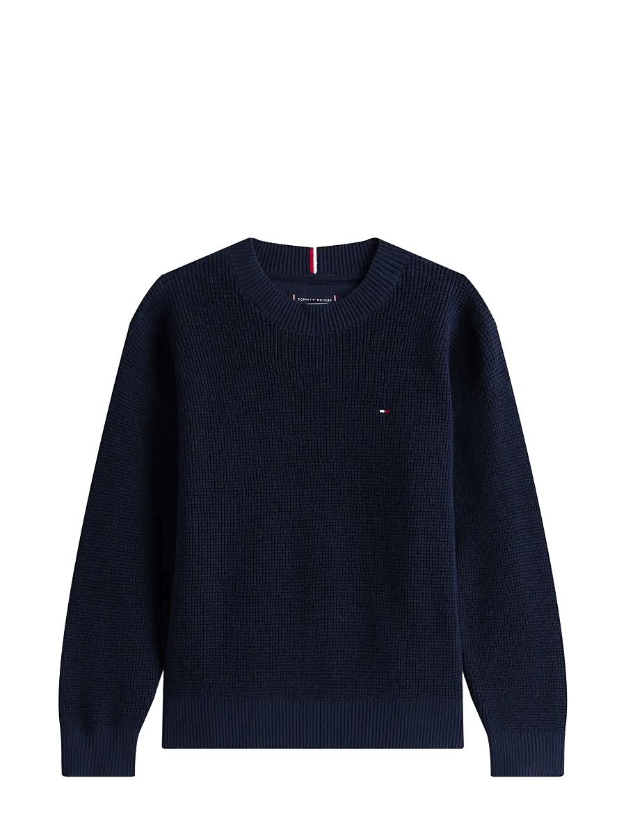 Tommy Hilfiger - COTTON TEXTURE SWEATER - džemperiai - dark night navy - 1