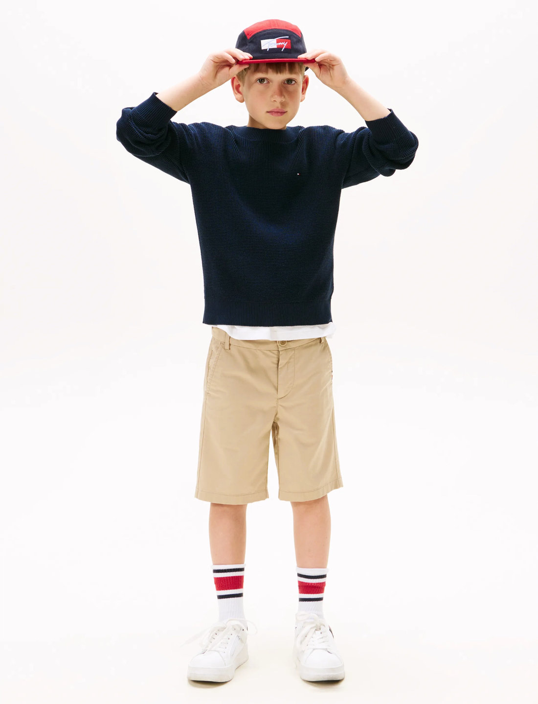 Tommy Hilfiger - COTTON TEXTURE SWEATER - stickade tröjor - dark night navy - 0