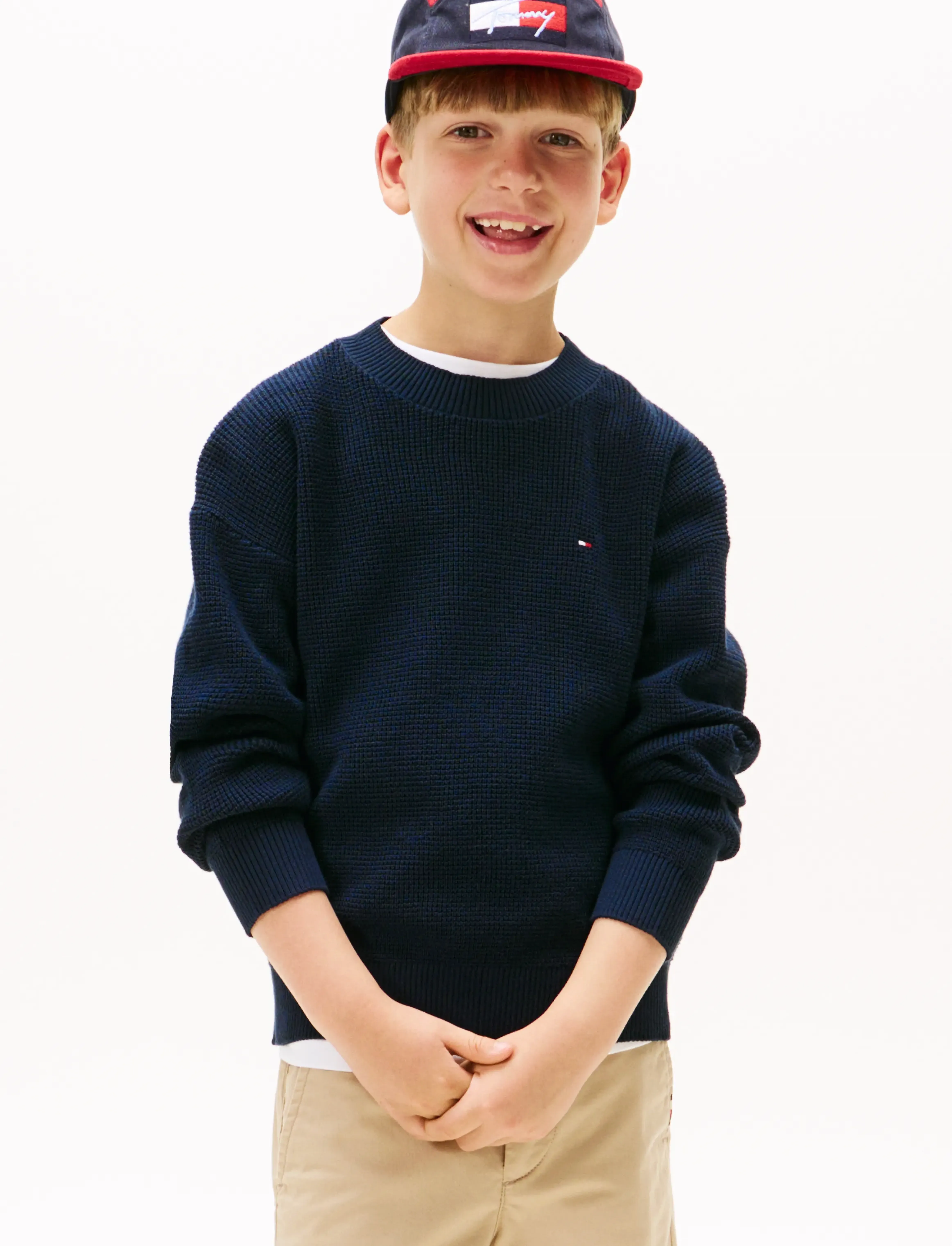 Tommy Hilfiger - COTTON TEXTURE SWEATER - džemperiai - dark night navy - 3