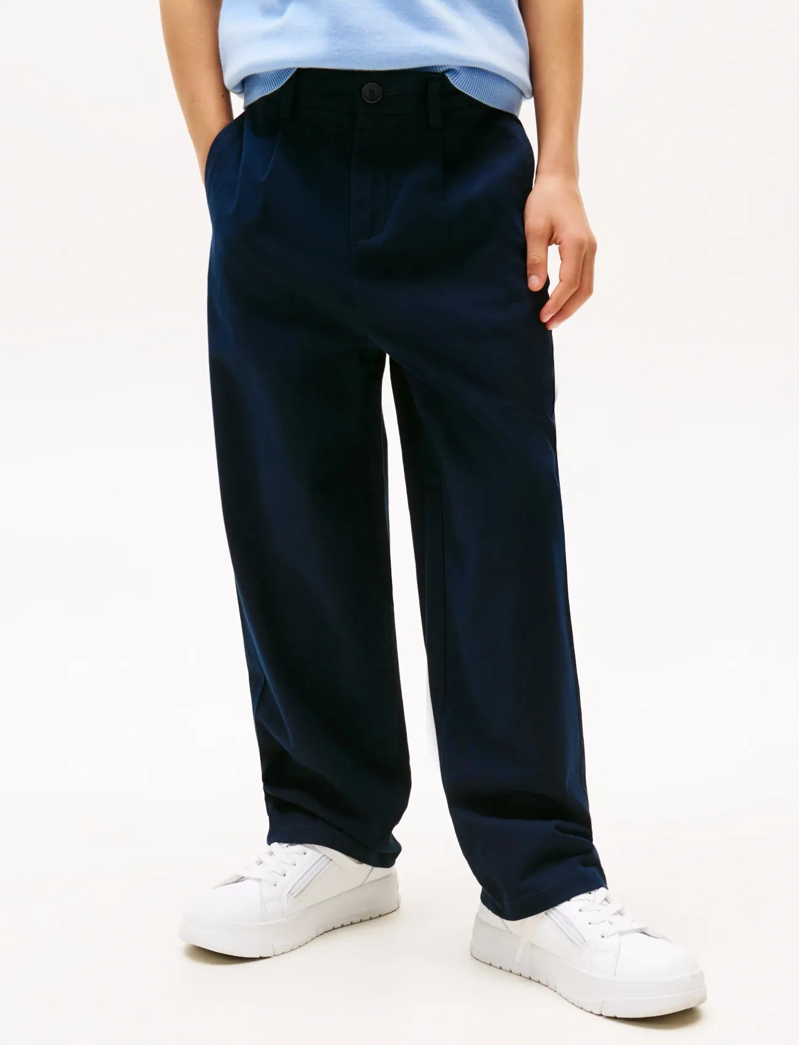 Tommy Hilfiger - BAGGY PLEATED CHINO PANT - pantalons chino - dark night navy - 5