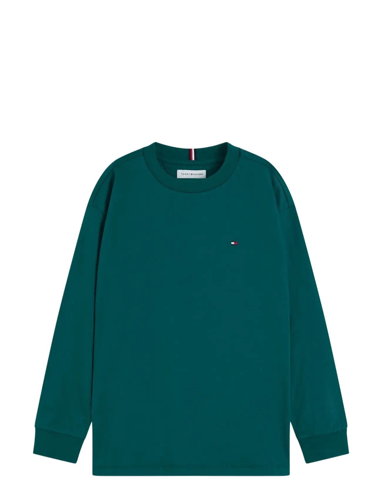 Tommy Hilfiger ESSENTIAL T-SHIRT LS - Oberteile & T-Shirts - RURAL GREEN / green