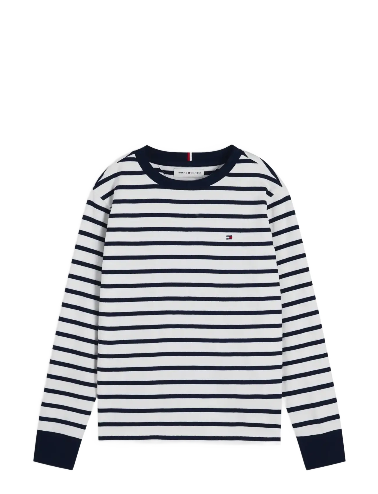 TOMMY HILFIGER Stripe T-Shirt Ls Navy - 164 - Kinder