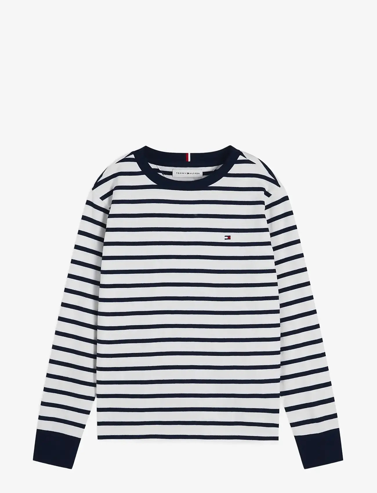 Tommy Hilfiger - STRIPE T-SHIRT LS - long-sleeved t-shirts - navy stripe - 1