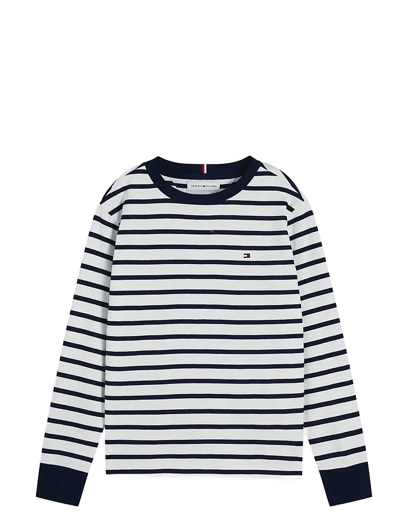 Tommy Hilfiger - STRIPE T-SHIRT LS - long-sleeved t-shirts - navy stripe - 1