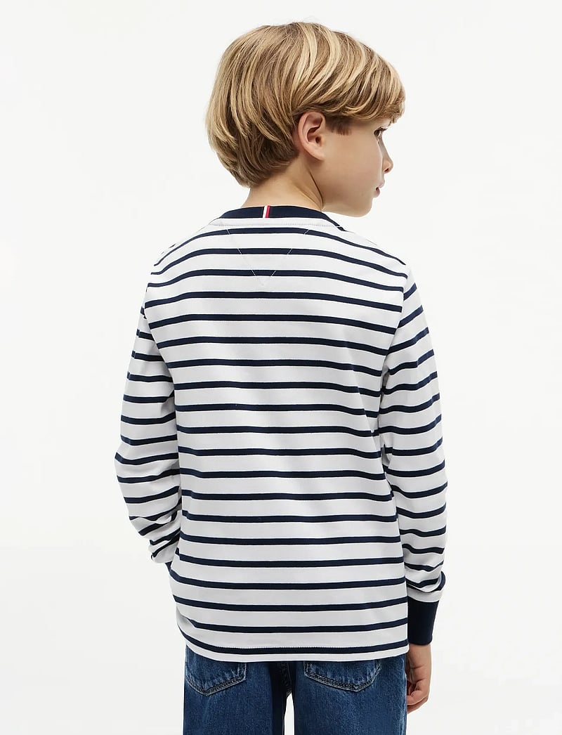 Tommy Hilfiger - STRIPE T-SHIRT LS - long-sleeved t-shirts - navy stripe - 2