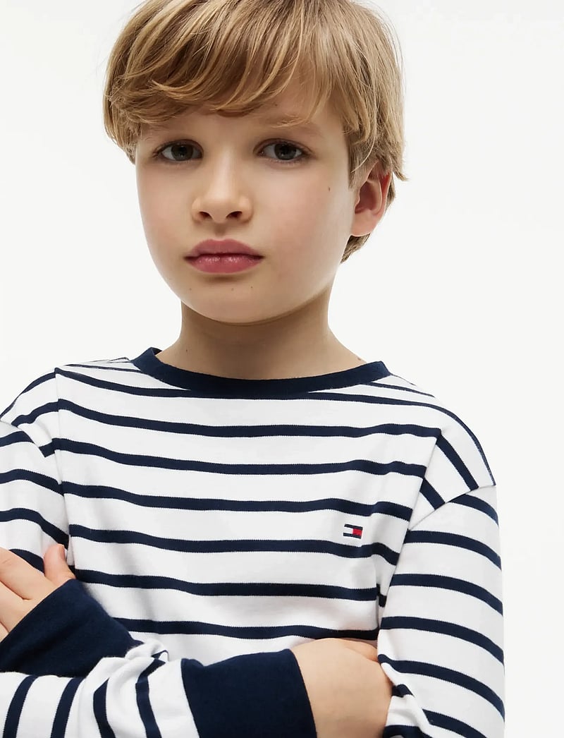Tommy Hilfiger - STRIPE T-SHIRT LS - long-sleeved t-shirts - navy stripe - 3