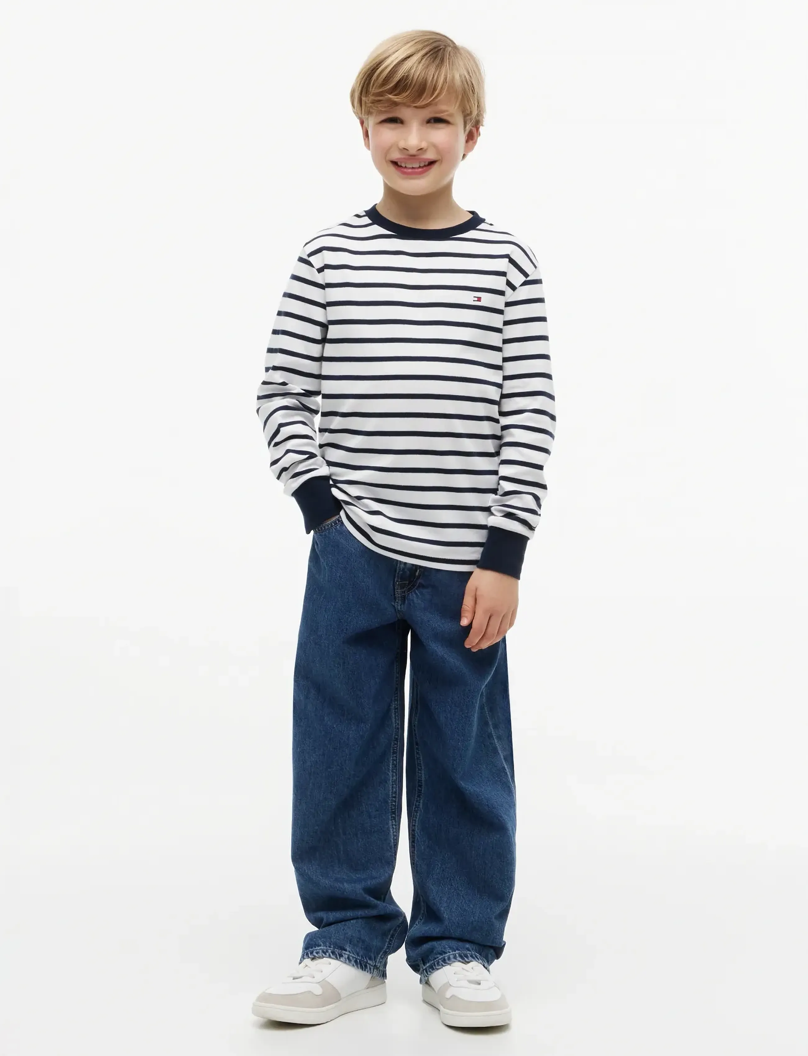Tommy Hilfiger - STRIPE T-SHIRT LS - langærmede t-shirts - navy stripe - 4