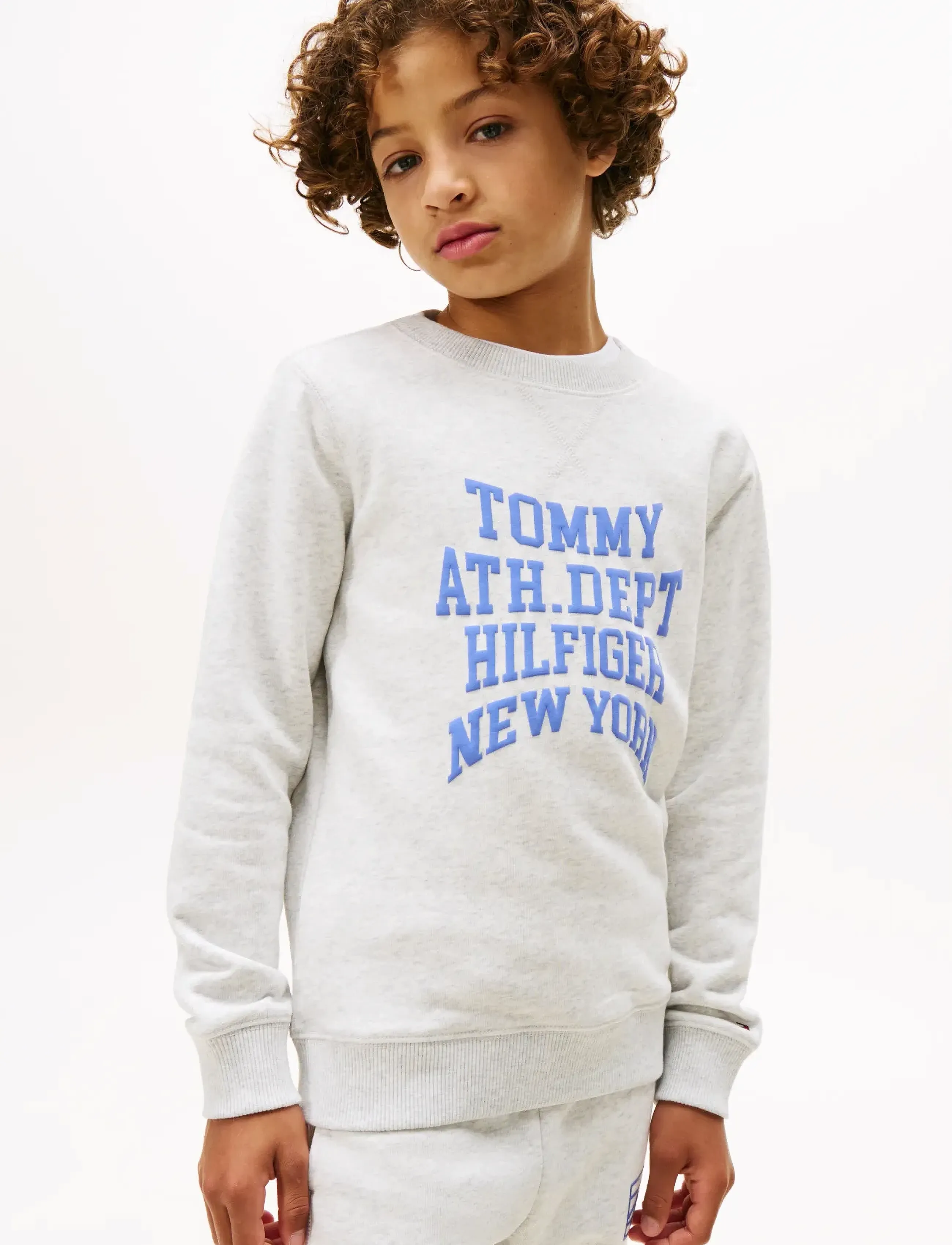 Tommy Hilfiger Athletic Varsity Sweatshirt, Varsity Sweatshirt, Grå, Str: 176