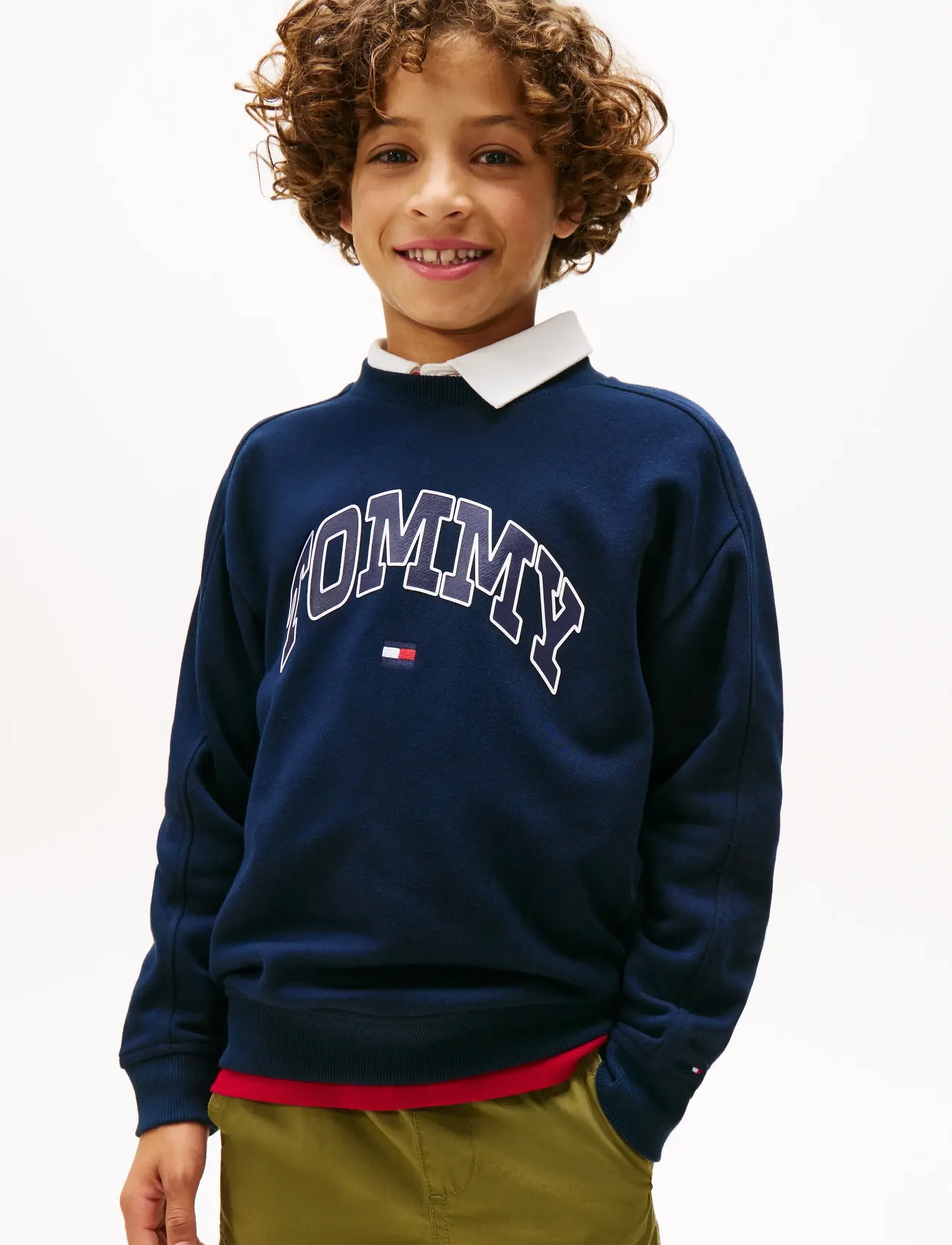 Tommy Hilfiger VARSITY RAISED PRINT SWEATSHIRT - Overdele - DARK NIGHT NAVY / blue