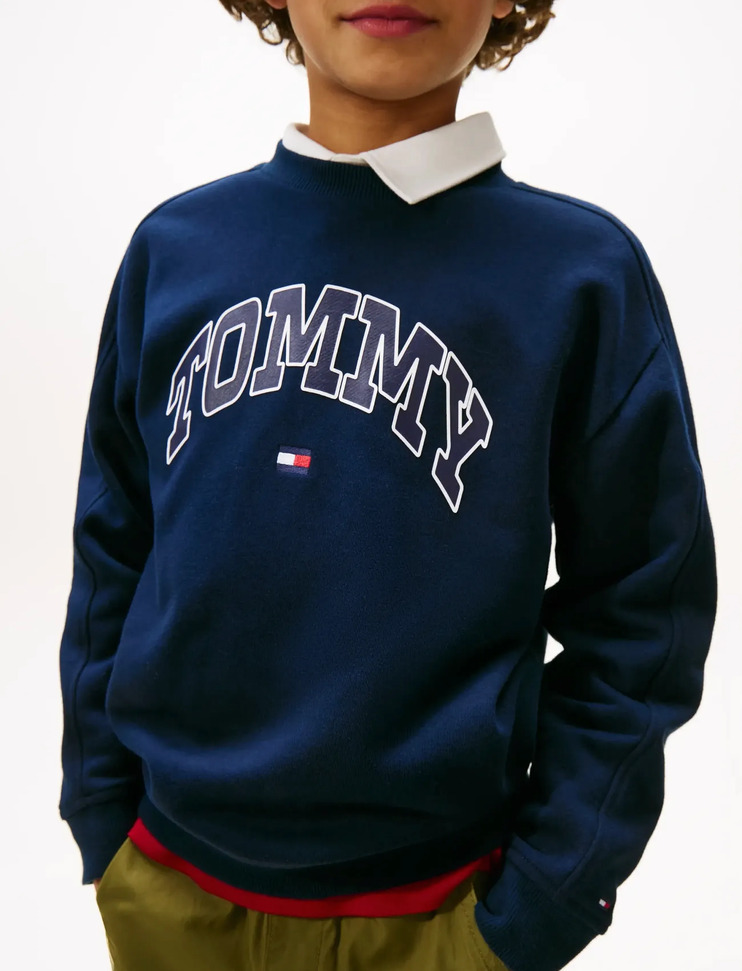 Tommy Hilfiger - VARSITY RAISED PRINT SWEATSHIRT - sweatshirts - dark night navy - 4