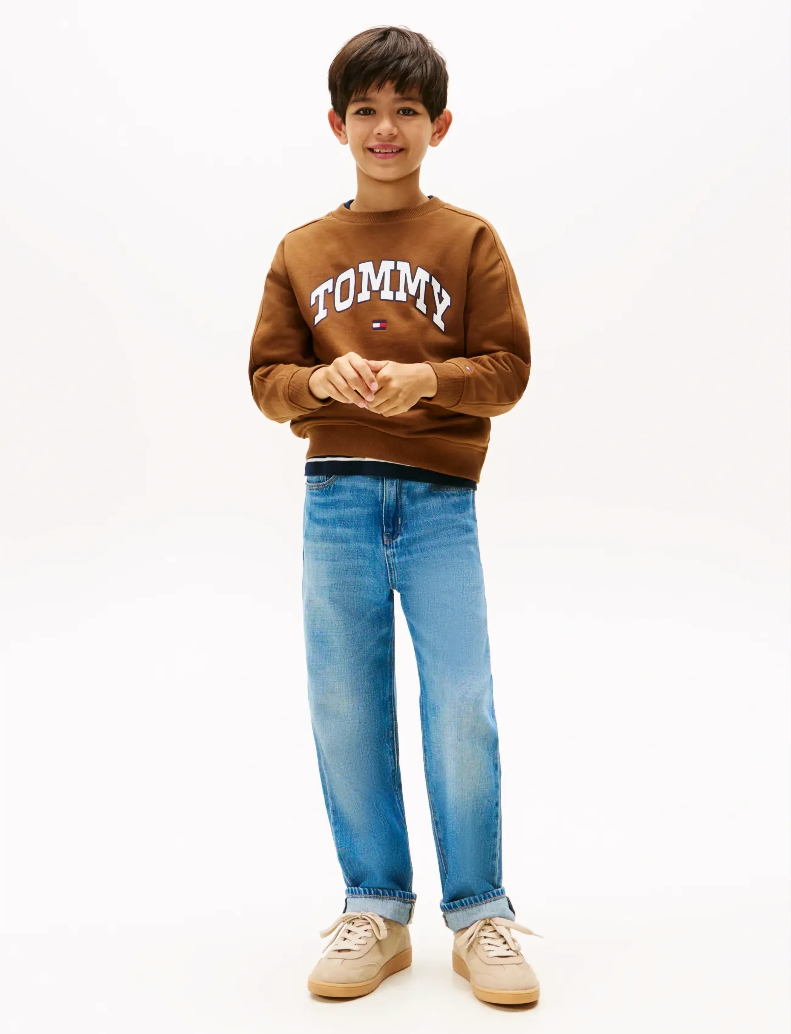 Tommy Hilfiger - VARSITY RAISED PRINT SWEATSHIRT - sweatshirts - pecan nut - 3