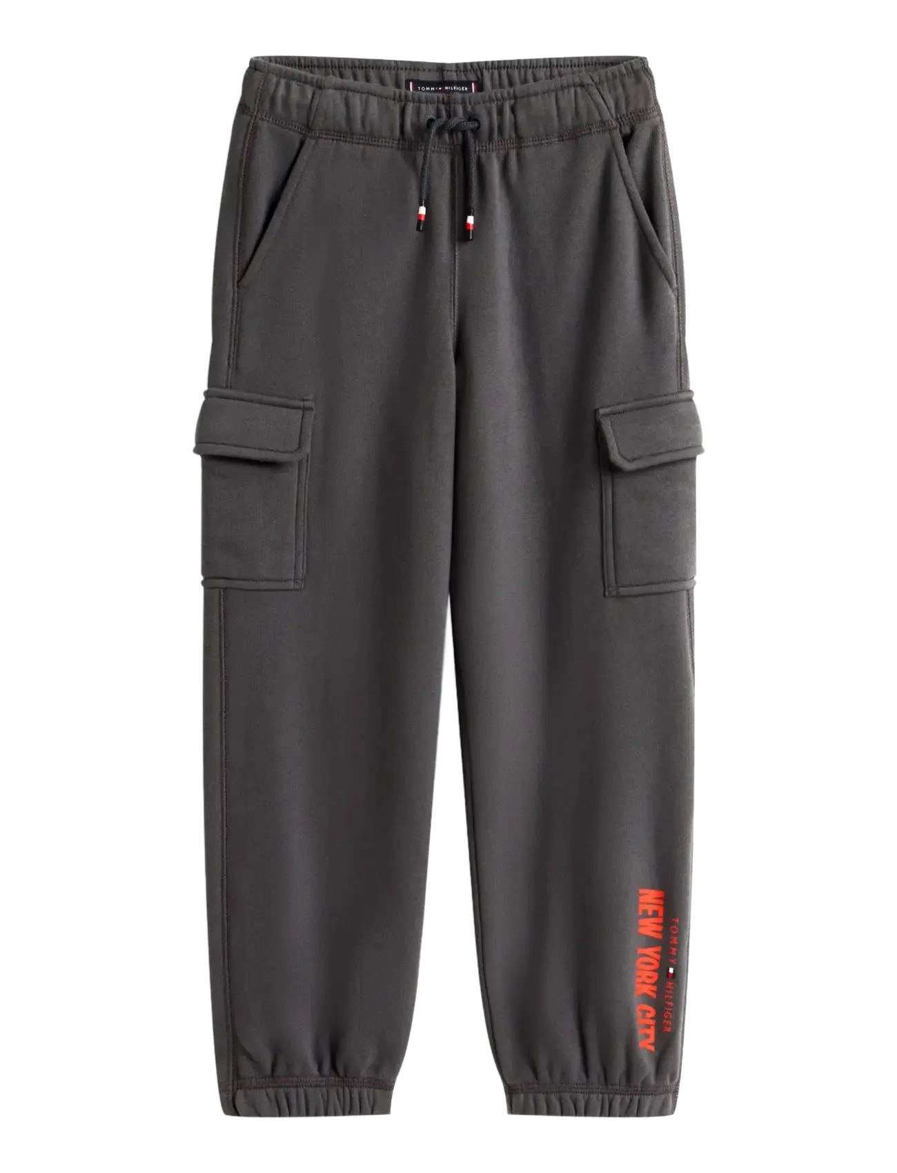 Tommy Hilfiger NYC PRINT CARGO SWEATPANTS - Cargobukser - WASHED BLACK / grey