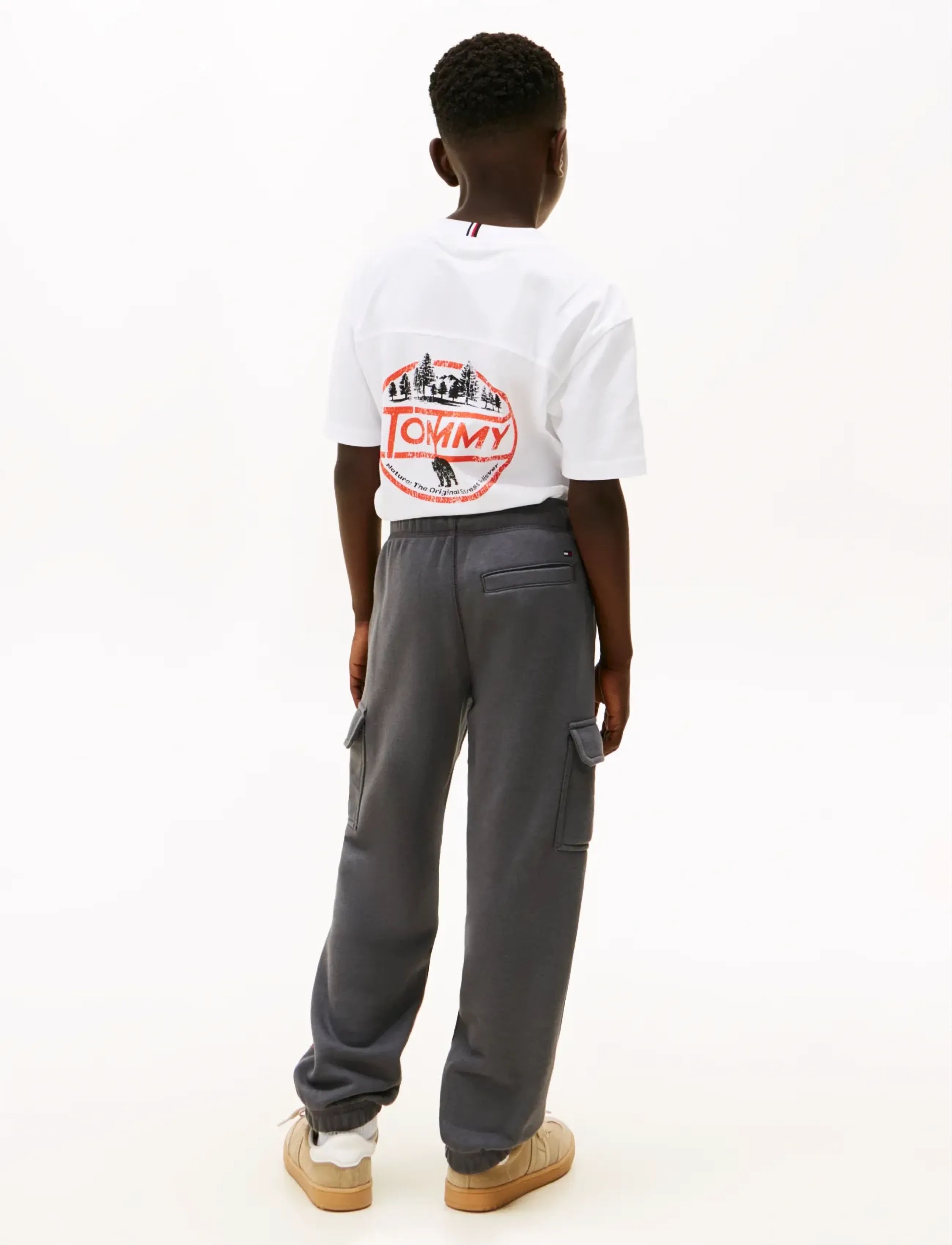 Tommy Hilfiger - NYC PRINT CARGO SWEATPANTS - cargobukser - washed black - 5