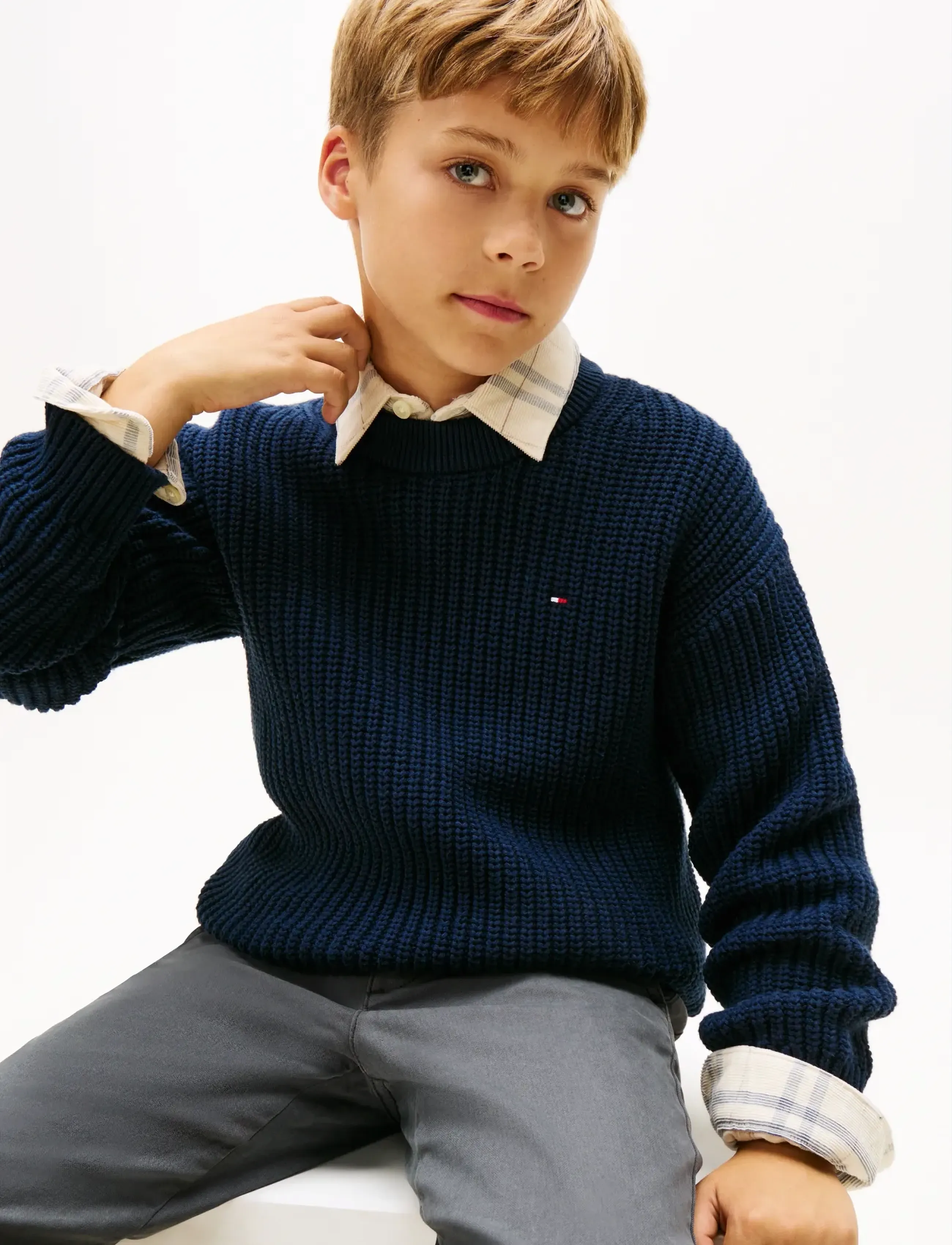 Tommy Hilfiger - HALF CARDIGAN C-NECK SWEATER - dark night navy - 4