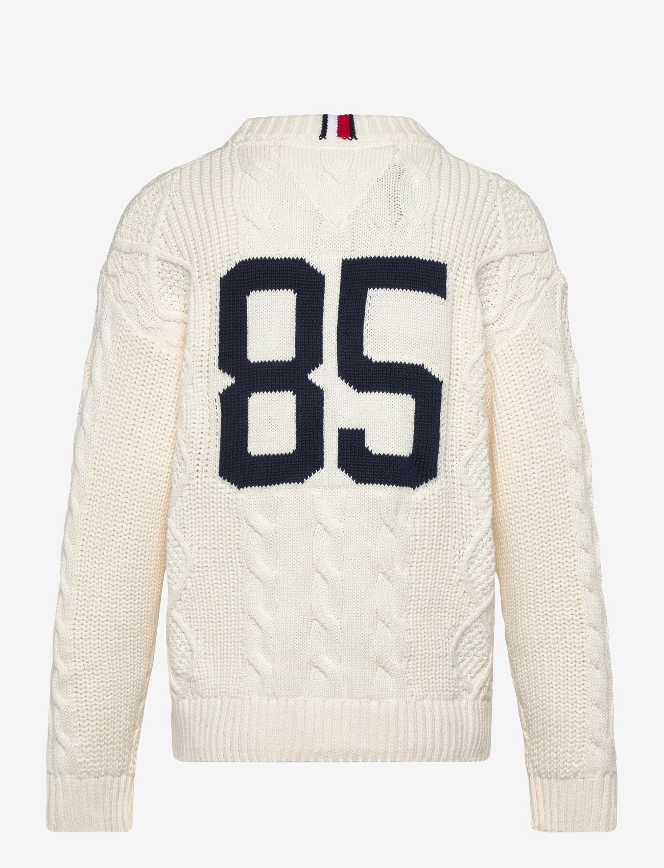 Tommy Hilfiger - COTTON CABLE MIX GRAPHIC SWEATER - stickade tröjor - ivory silk - 2