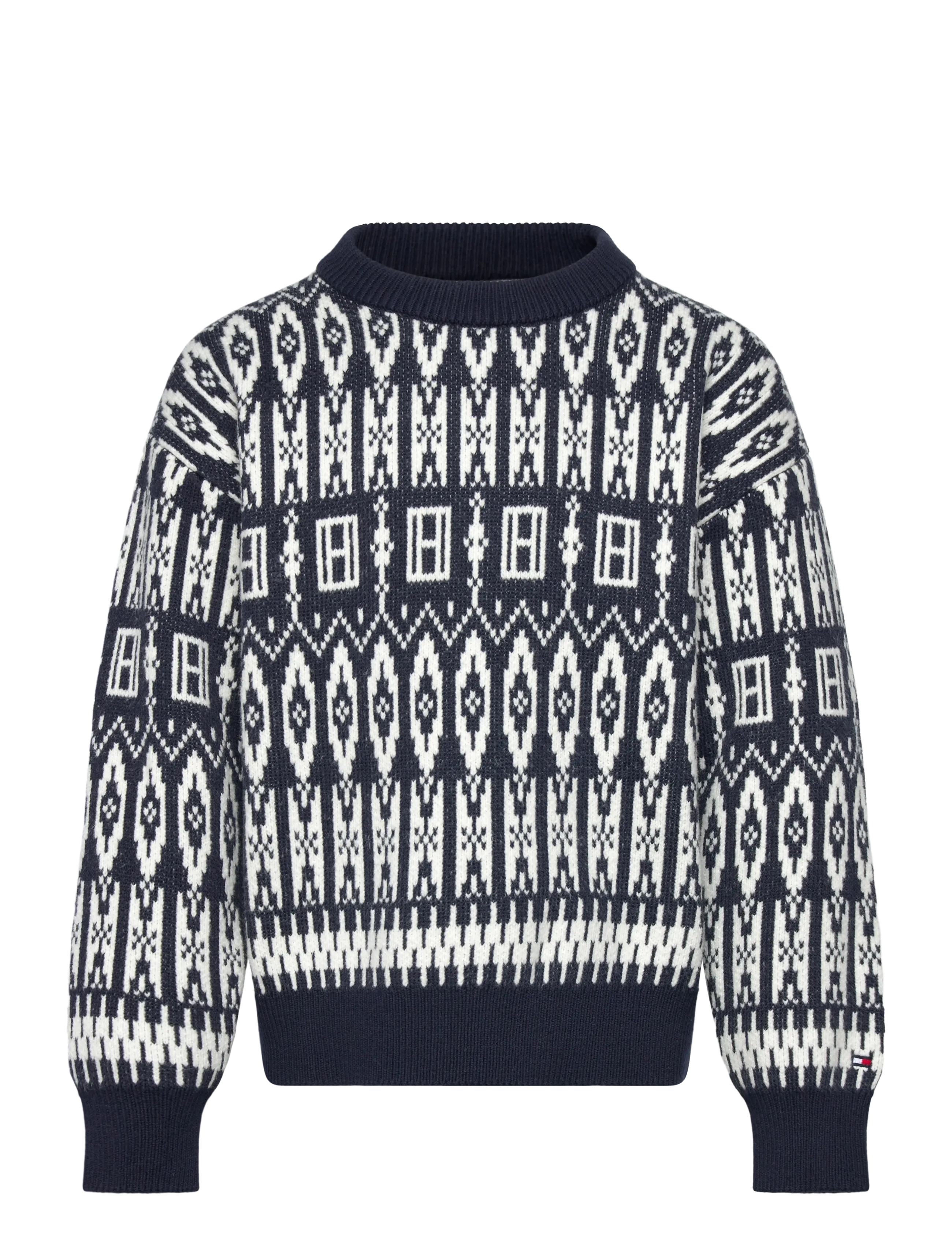 Tommy Hilfiger FAIRISLE C-NECK SWEATER - Pakkumised - AOP FAIRISLE / navy