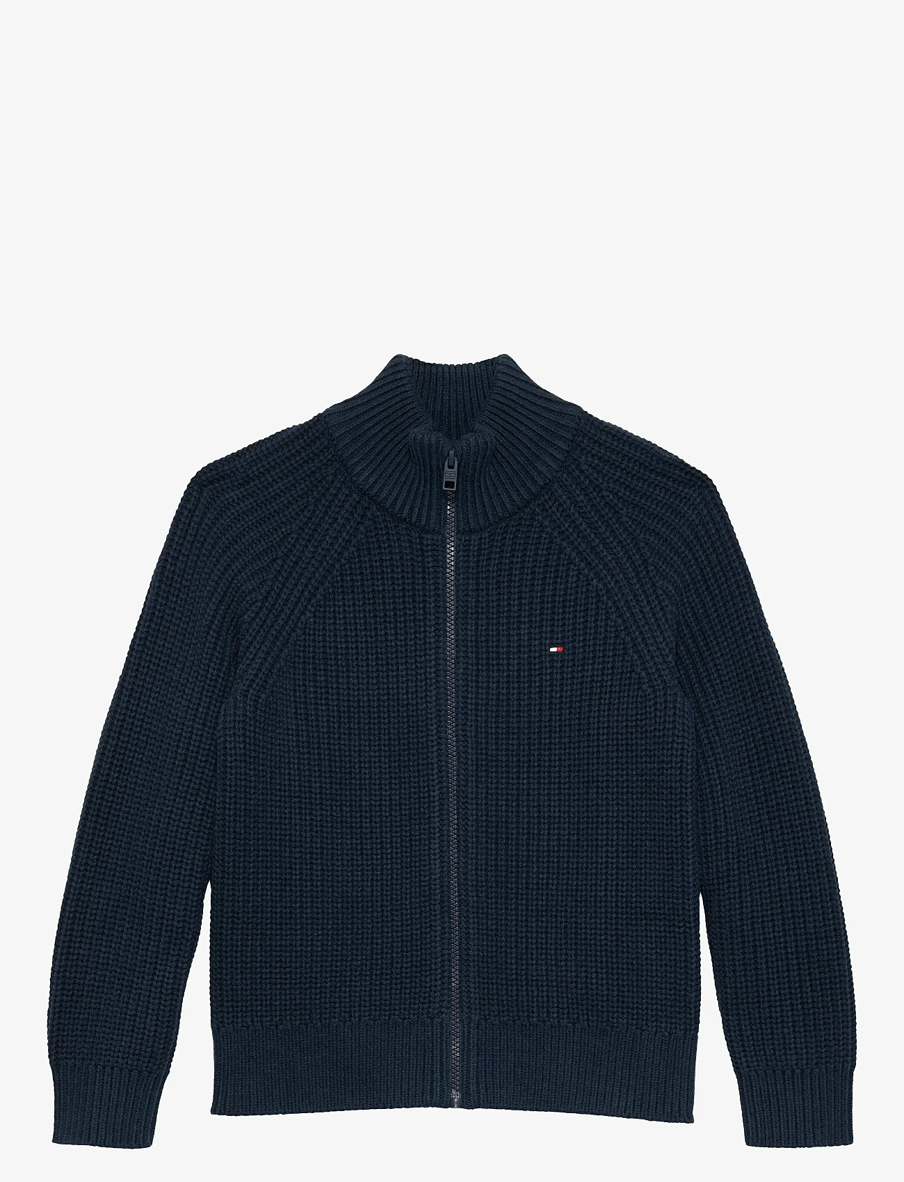 Tommy Hilfiger - HALF CARDIGAN FULL ZIP SWEATER - susegamieji megztiniai - dark night navy - 1