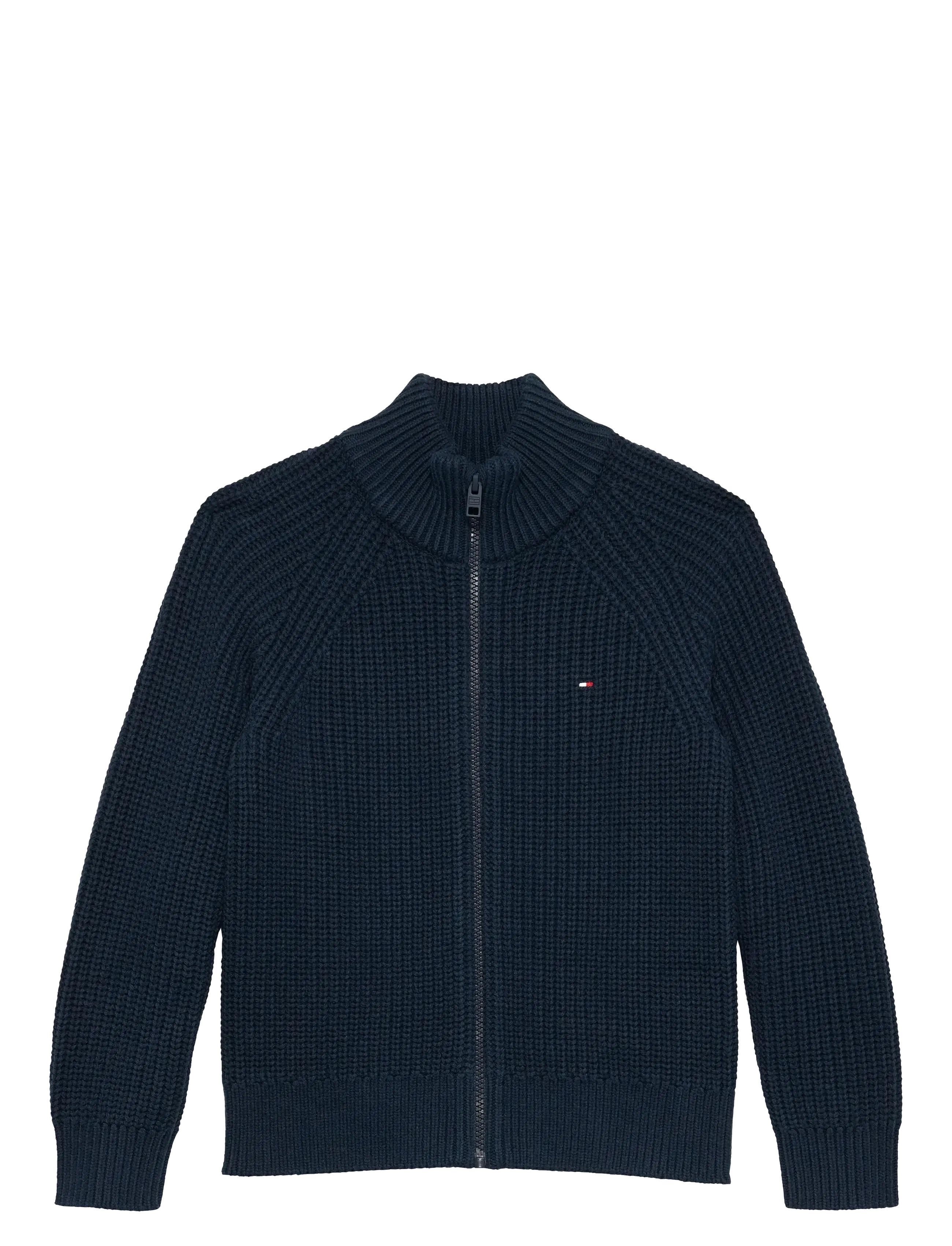 Tommy Hilfiger HALF CARDIGAN FULL ZIP SWEATER - Cardigans - DARK NIGHT NAVY / navy