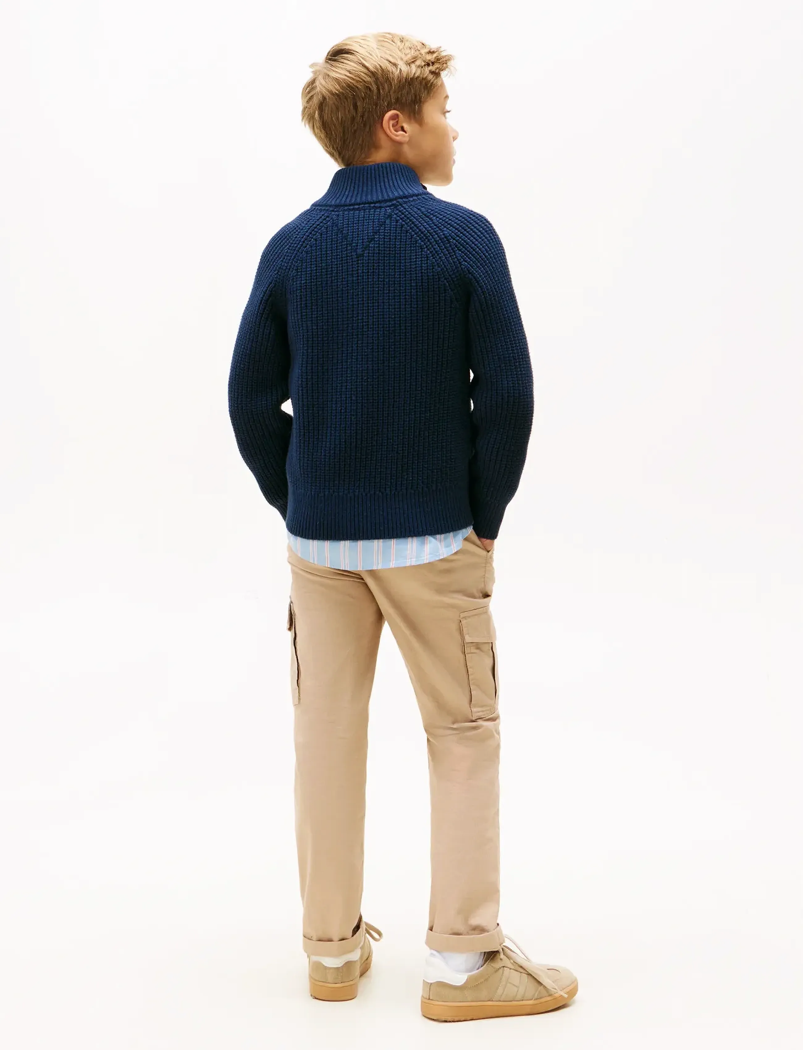 Tommy Hilfiger - HALF CARDIGAN FULL ZIP SWEATER - dark night navy - 4