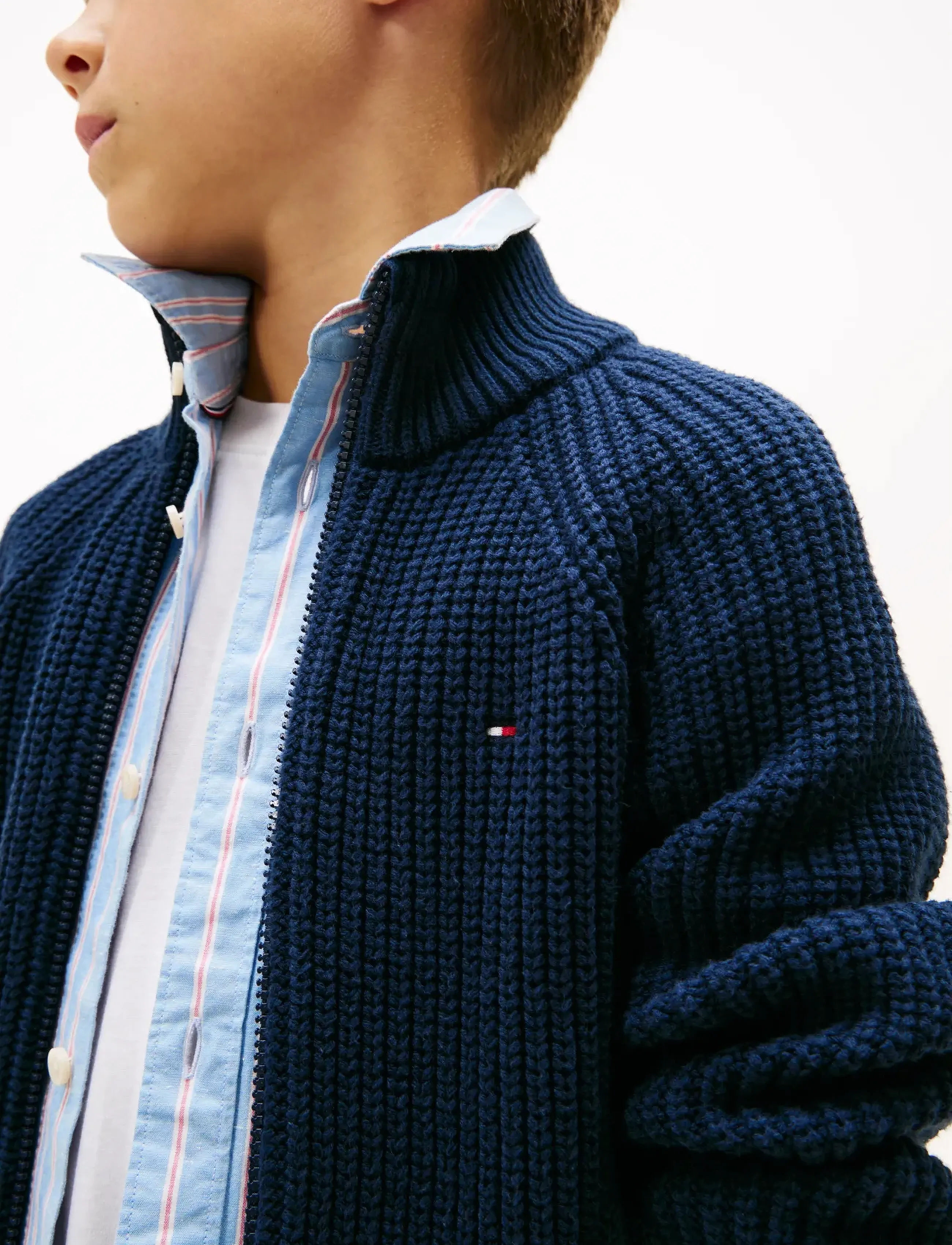 Tommy Hilfiger - HALF CARDIGAN FULL ZIP SWEATER - dark night navy - 5