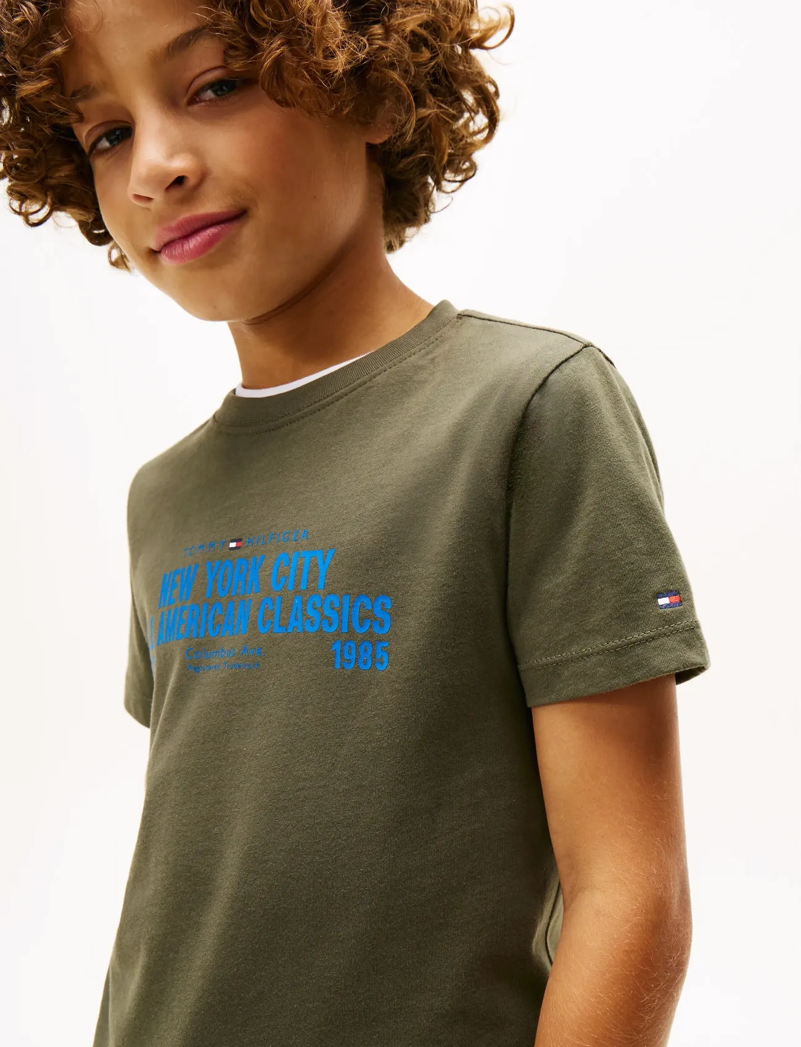 Tommy Hilfiger - NYC PRINT GRAPHIC TEE SS - kortærmede t-shirts - pewter green - 5