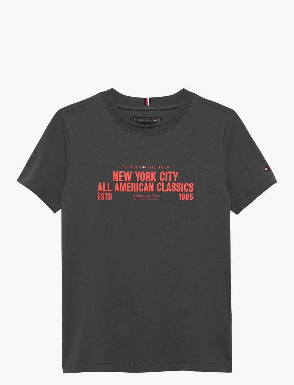 Tommy Hilfiger - NYC PRINT GRAPHIC TEE SS - kortärmade t-shirts - washed black - 1