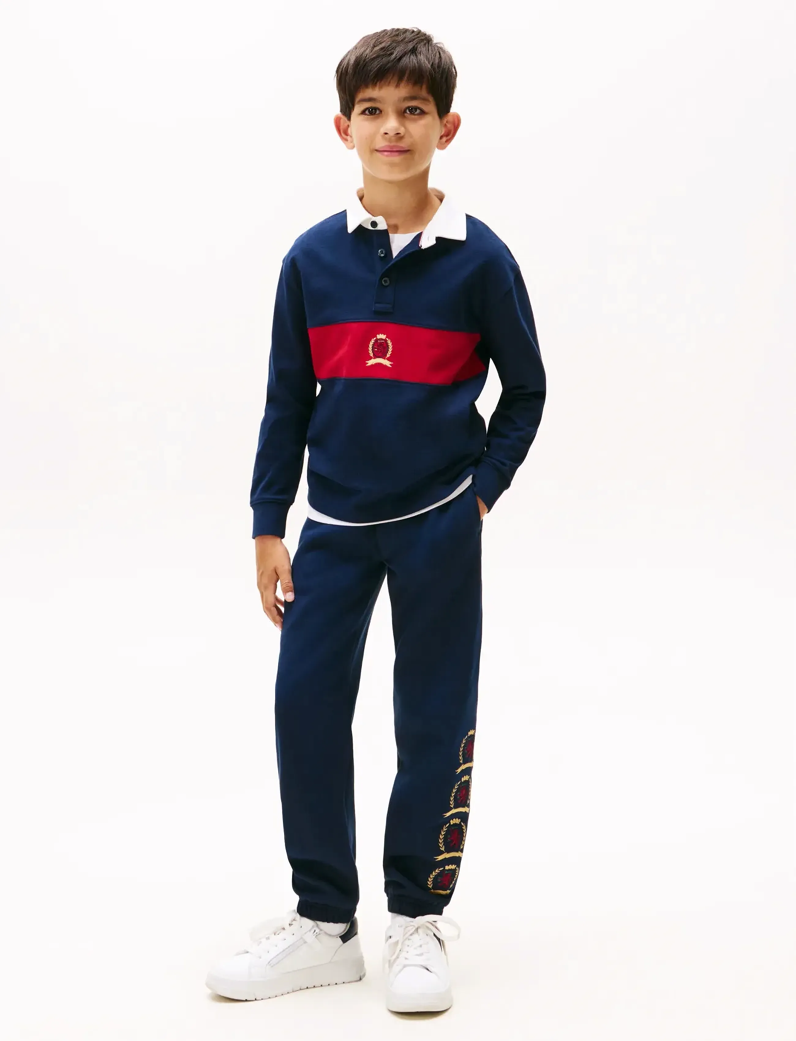 Tommy Hilfiger - CREST GRAPHIC POLO LS - langærmede poloer - dark night navy - 2