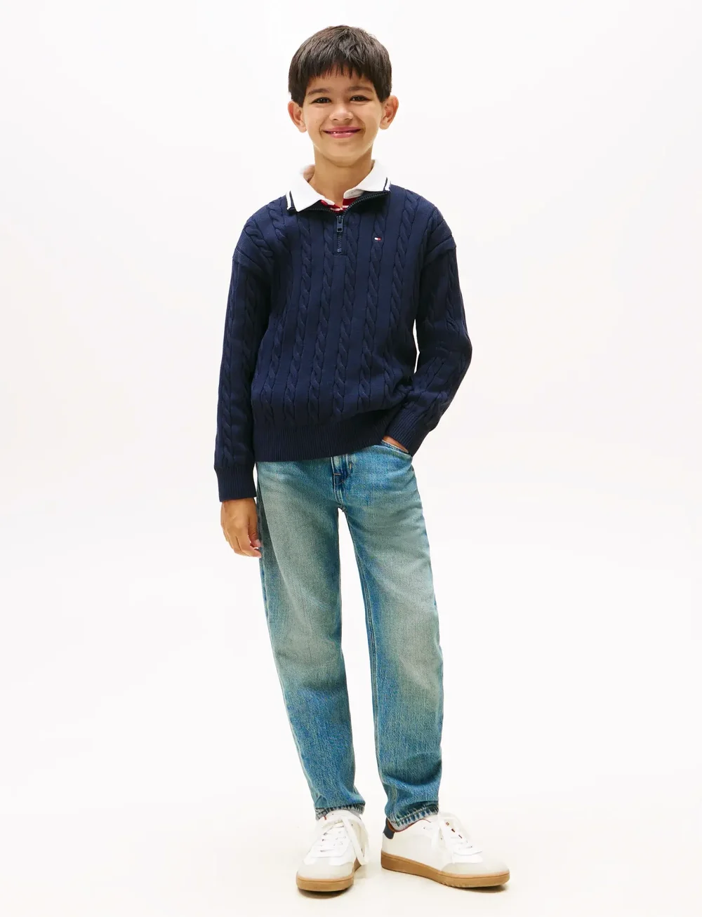 Tommy Hilfiger - COTTON CABLE HALF ZIP SWEATER - pullover - dark night navy - 2