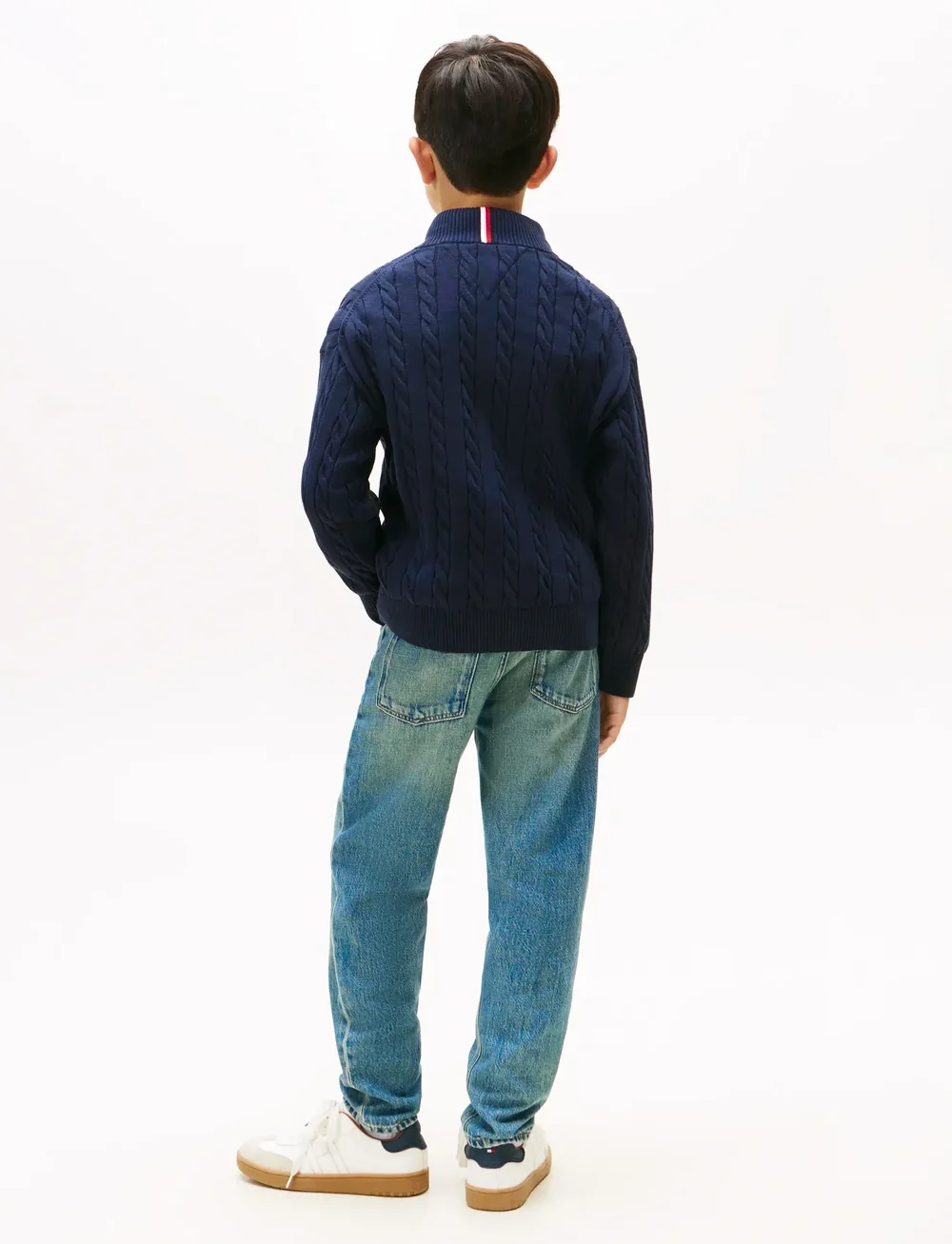 Tommy Hilfiger - COTTON CABLE HALF ZIP SWEATER - pullover - dark night navy - 3