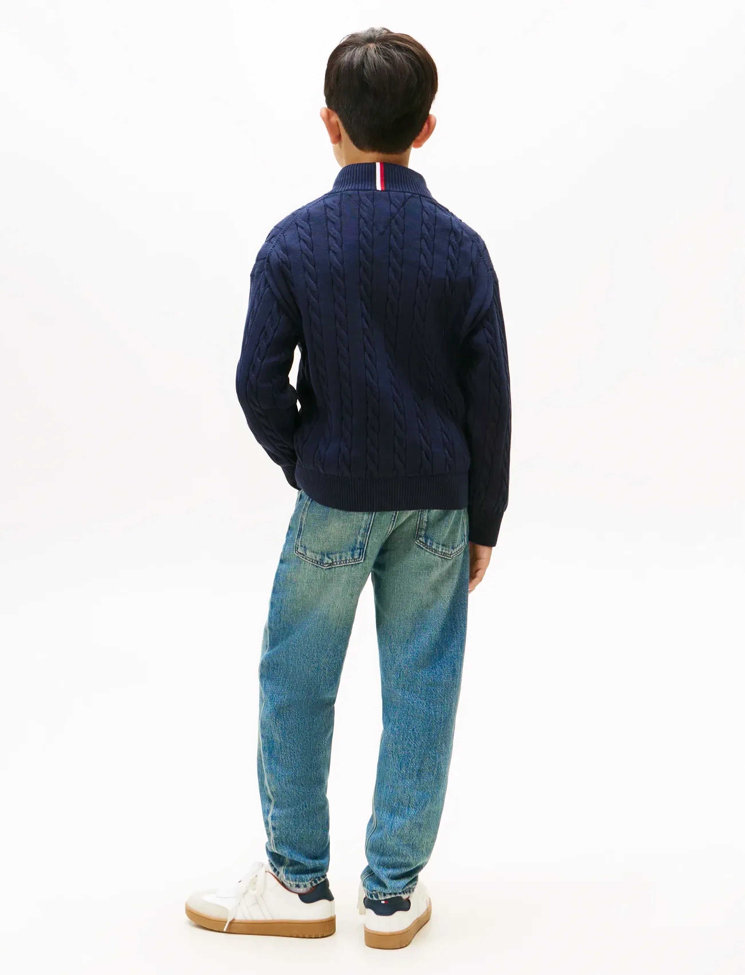 Tommy Hilfiger - COTTON CABLE HALF ZIP SWEATER - pullover - dark night navy - 3