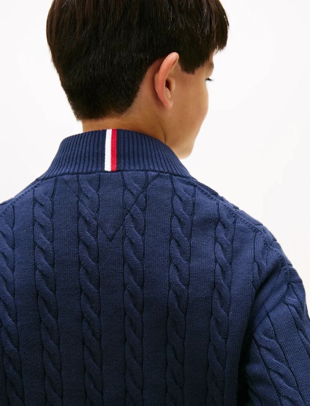 Tommy Hilfiger - COTTON CABLE HALF ZIP SWEATER - pullover - dark night navy - 4