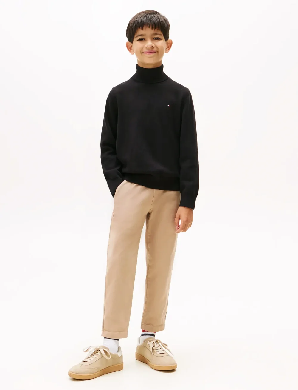 Tommy Hilfiger - COTTON TURTLE NECK SWEATER - stickade tröjor - black - 2