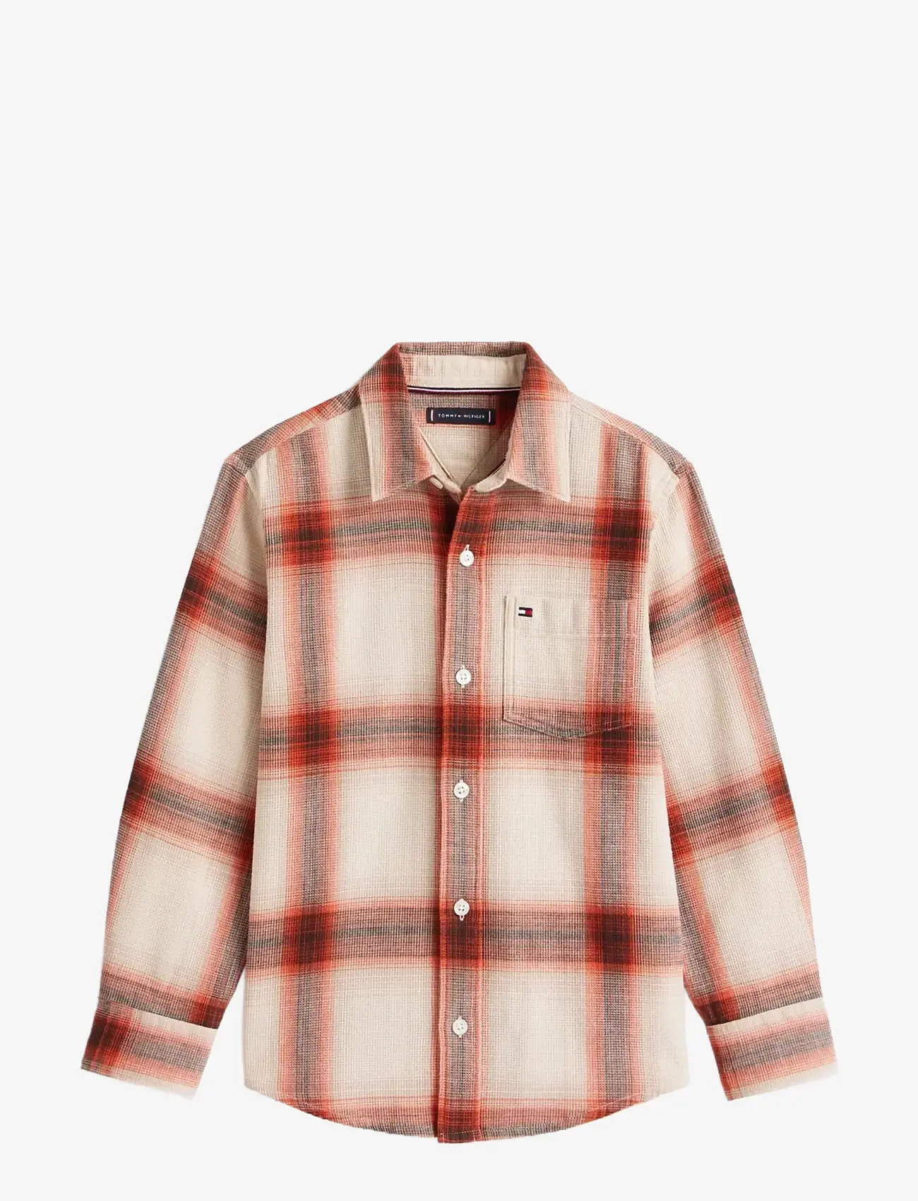 Tommy Hilfiger - WAFFLE TEXTURE CHECK SHIRT - langærmede skjorter - voyager oranger check - 1